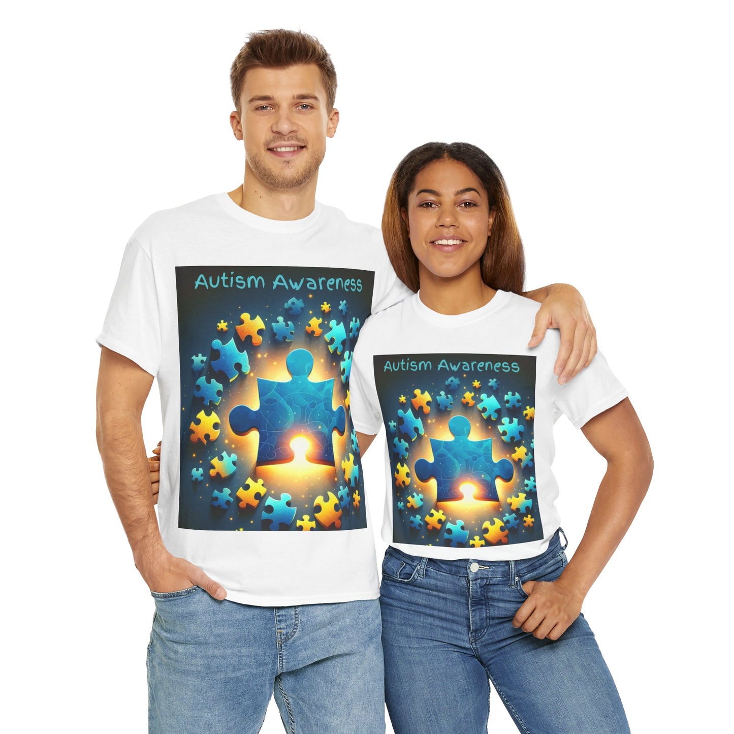 Autism Glow Unisex Heavy Cotton Tee