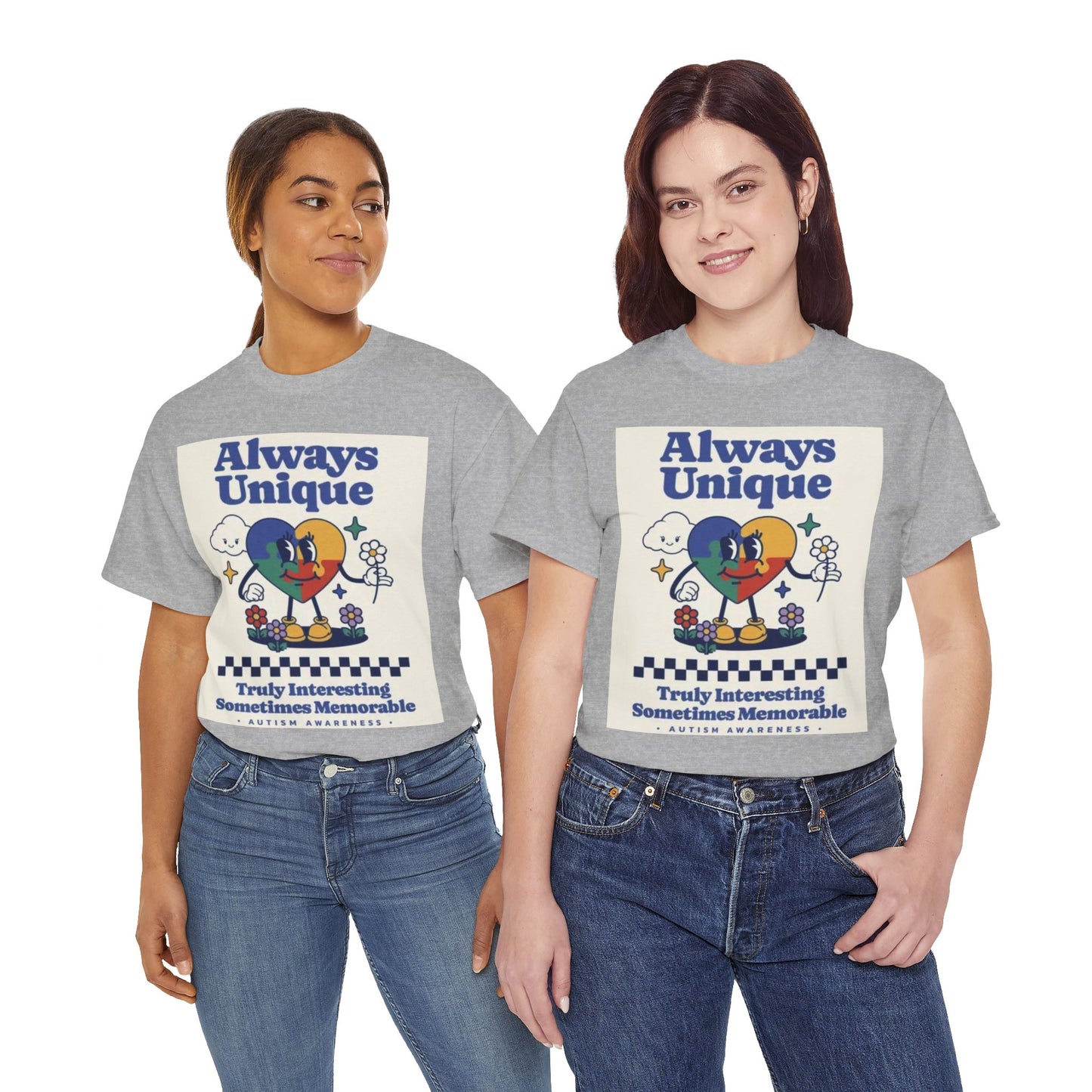 Always Unique Autism Awareness Unisex Heavy Cotton Tee