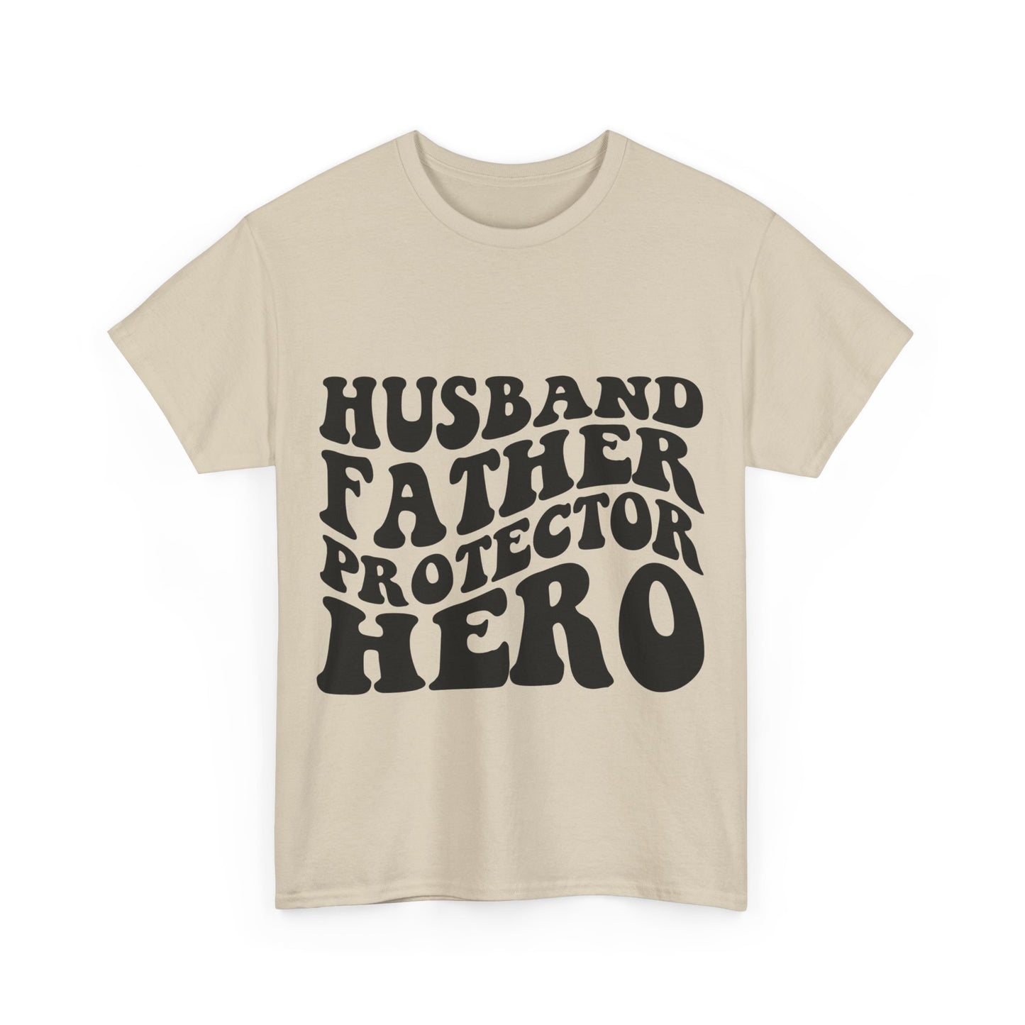 Husband Father Protector Hero Unisex Heavy Cotton Tee