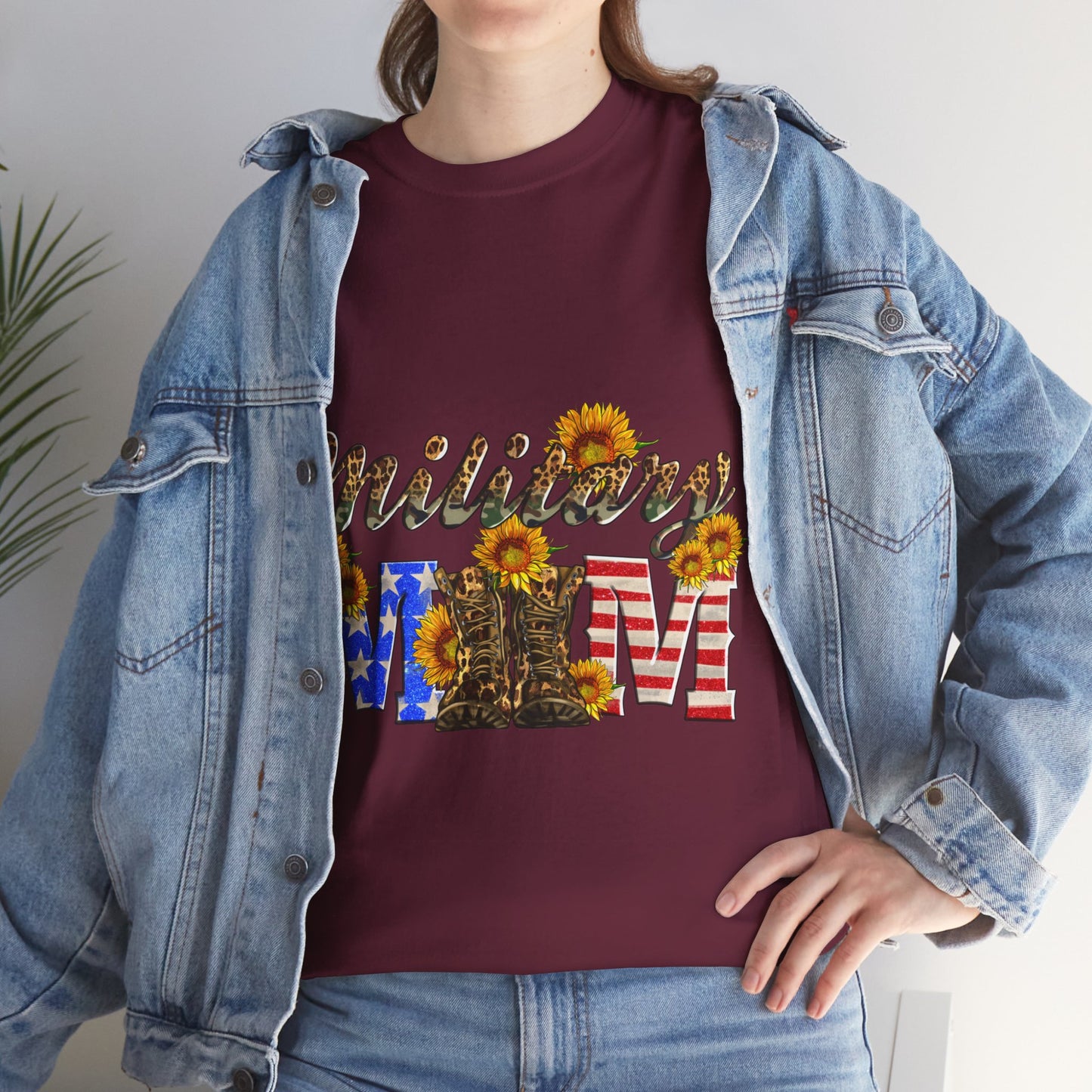 Military Mom Unisex Heavy Cotton Tee