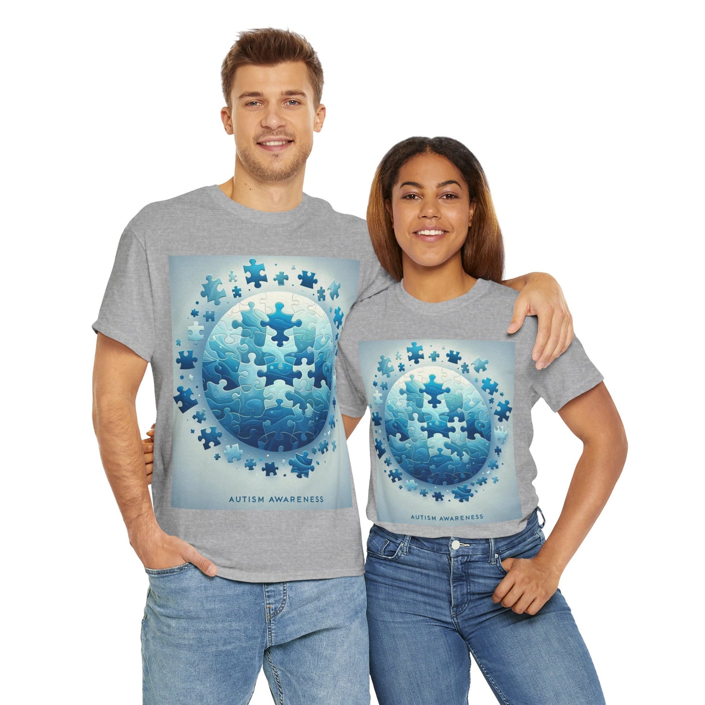 Autism Globe Unisex Heavy Cotton Tee