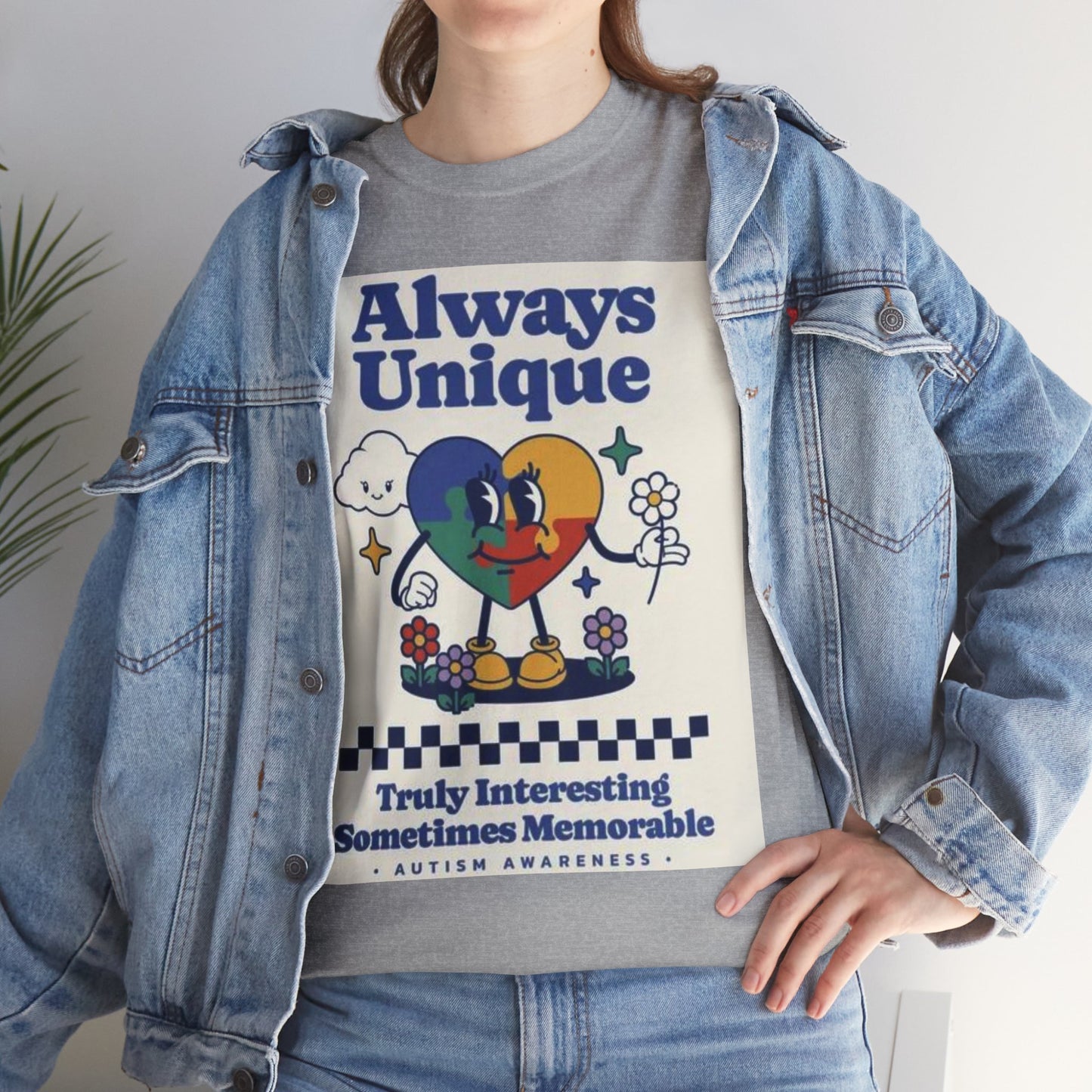 Always Unique Autism Awareness Unisex Heavy Cotton Tee