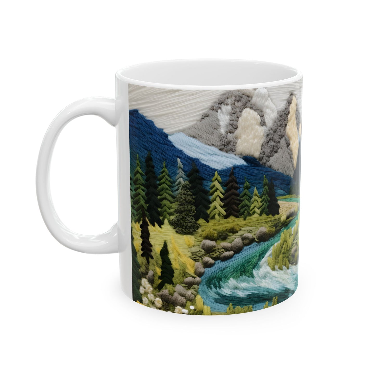 Mountain Stream Ceramic Mug, (11oz, 15oz)