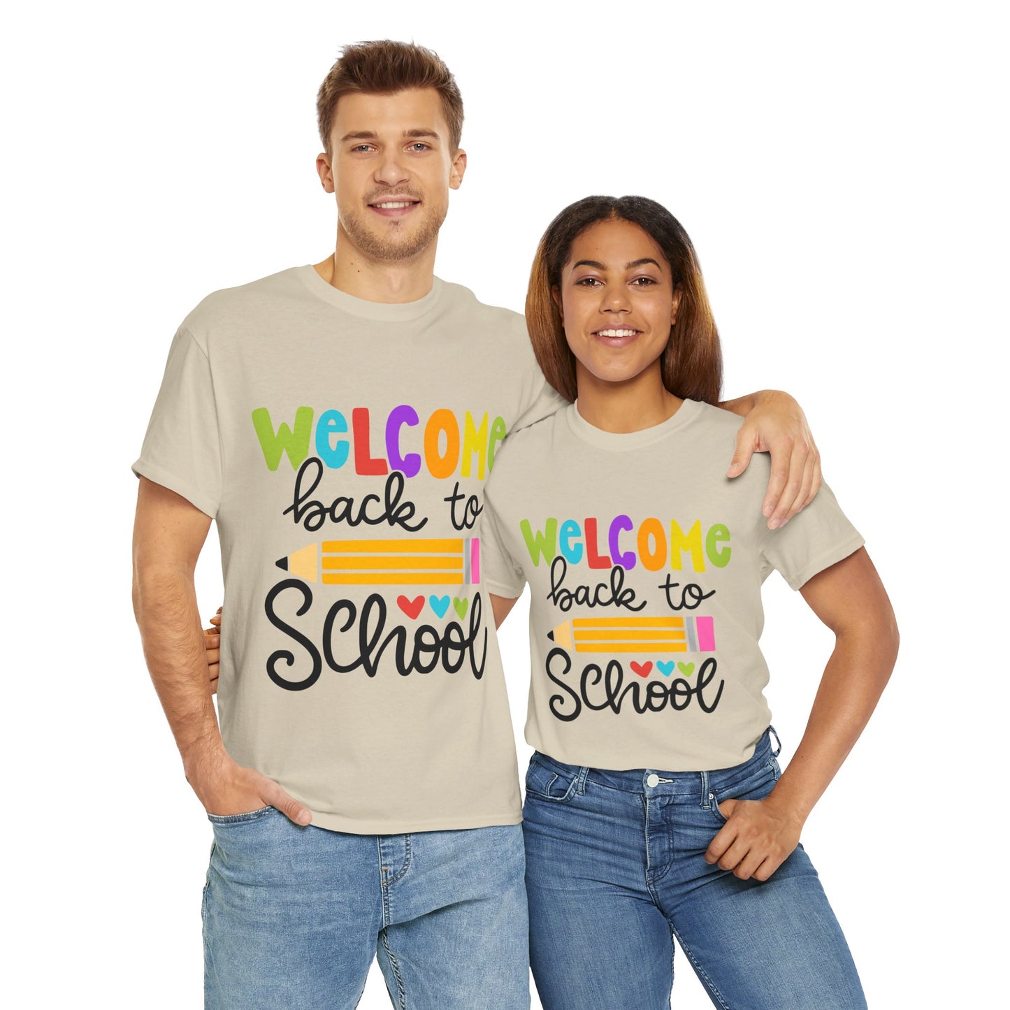 Welcome Back To School Unisex Heavy Cotton Tee