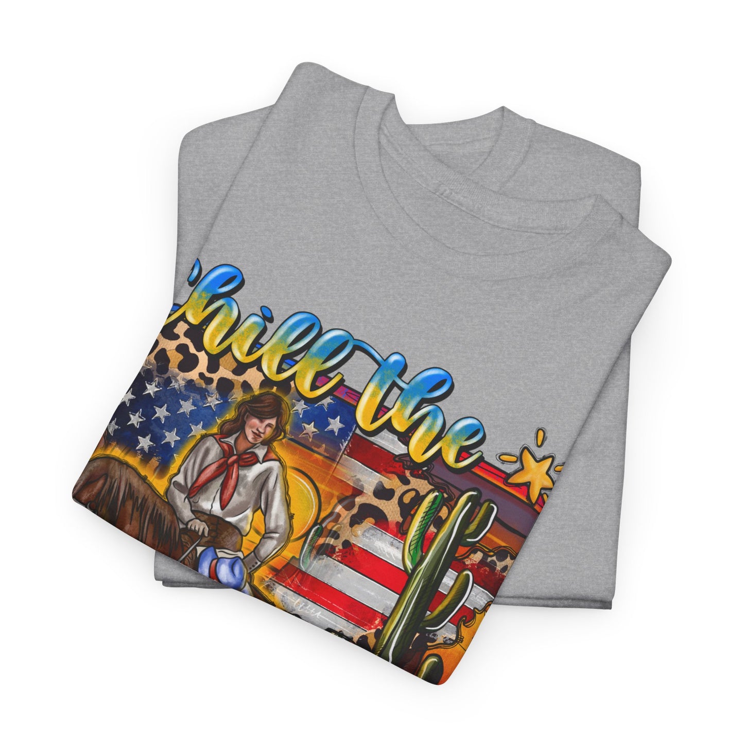 Cowgirl 4th of July Unisex Heavy Cotton Tee