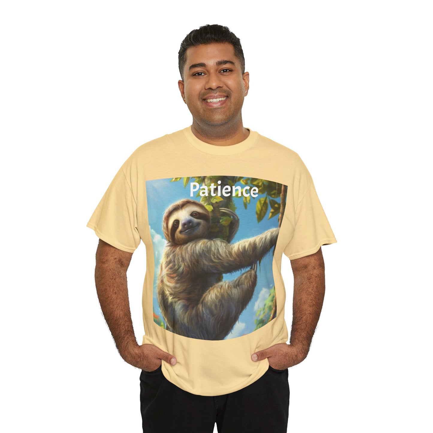 Sloth Patience Unisex Heavy Cotton Tee