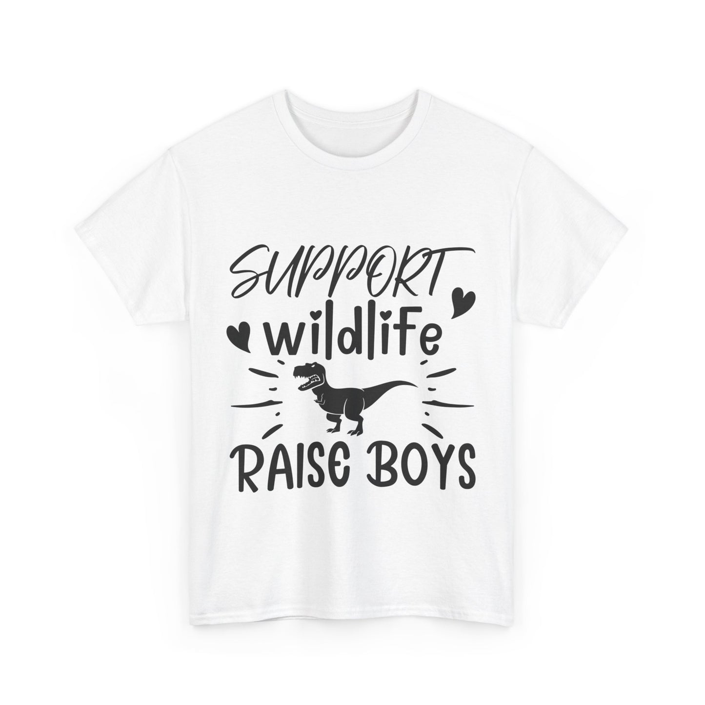 Support Wildlife Raise Boys Unisex Heavy Cotton Tee