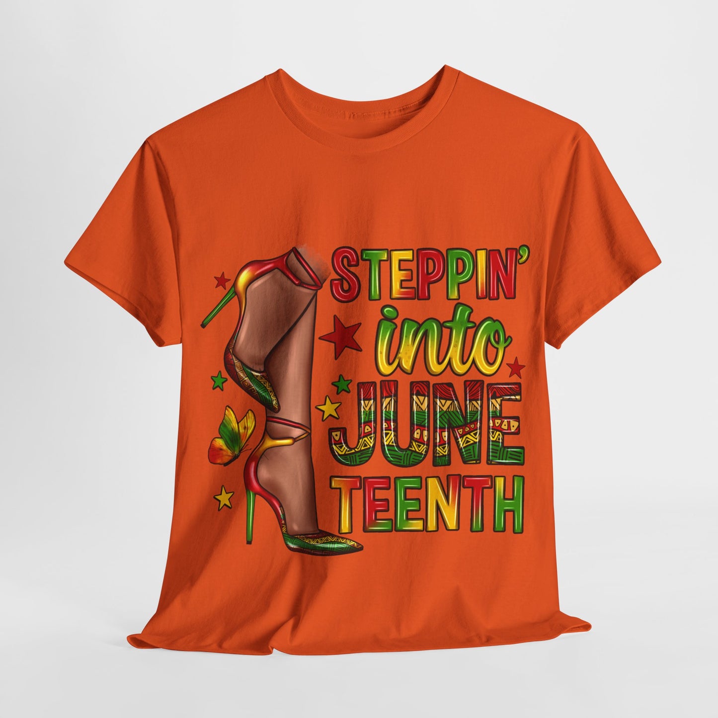 Stepping Into Juneteenth Unisex Heavy Cotton Tee