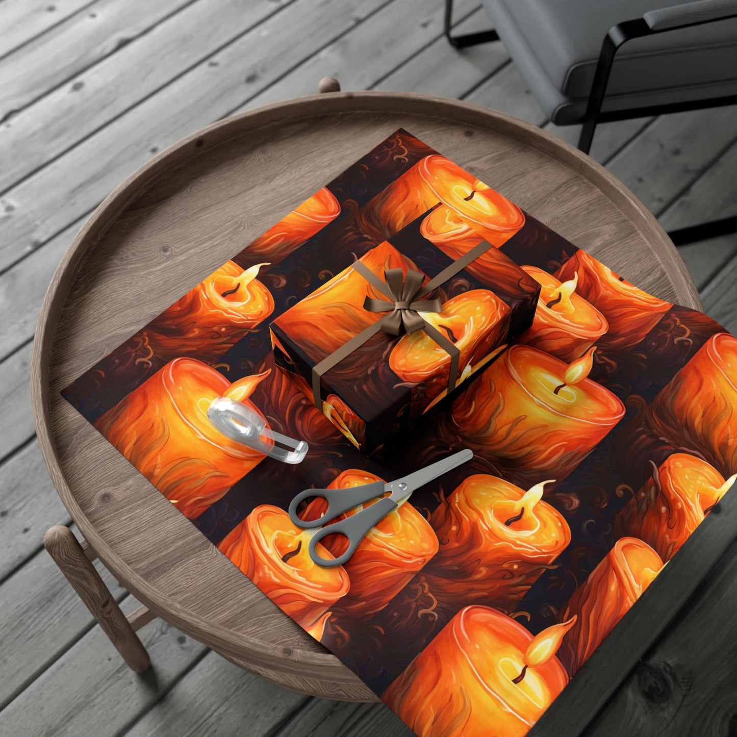 Halloween Candles Gift Wrap Papers