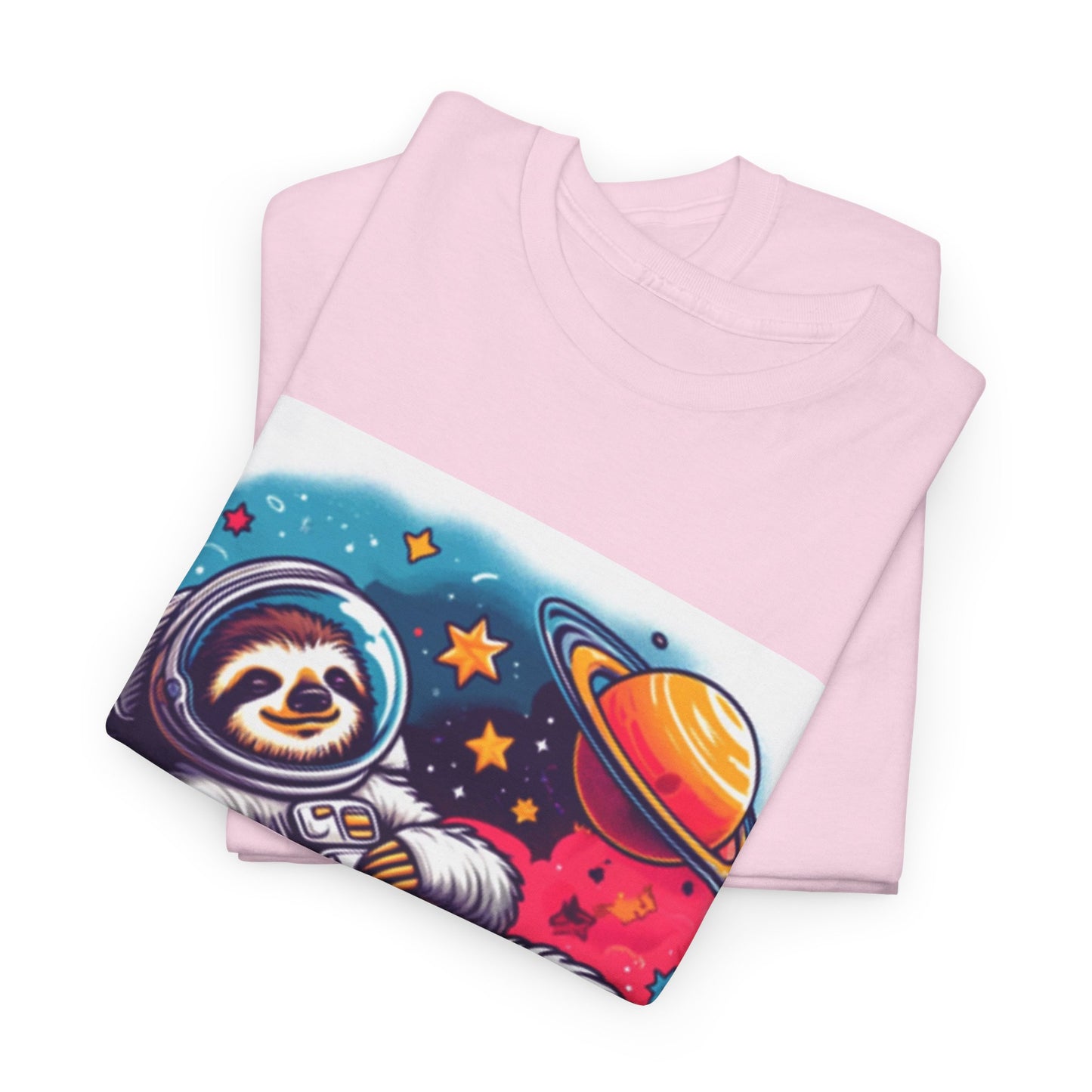 Sloth In Space Unisex Heavy Cotton Tee