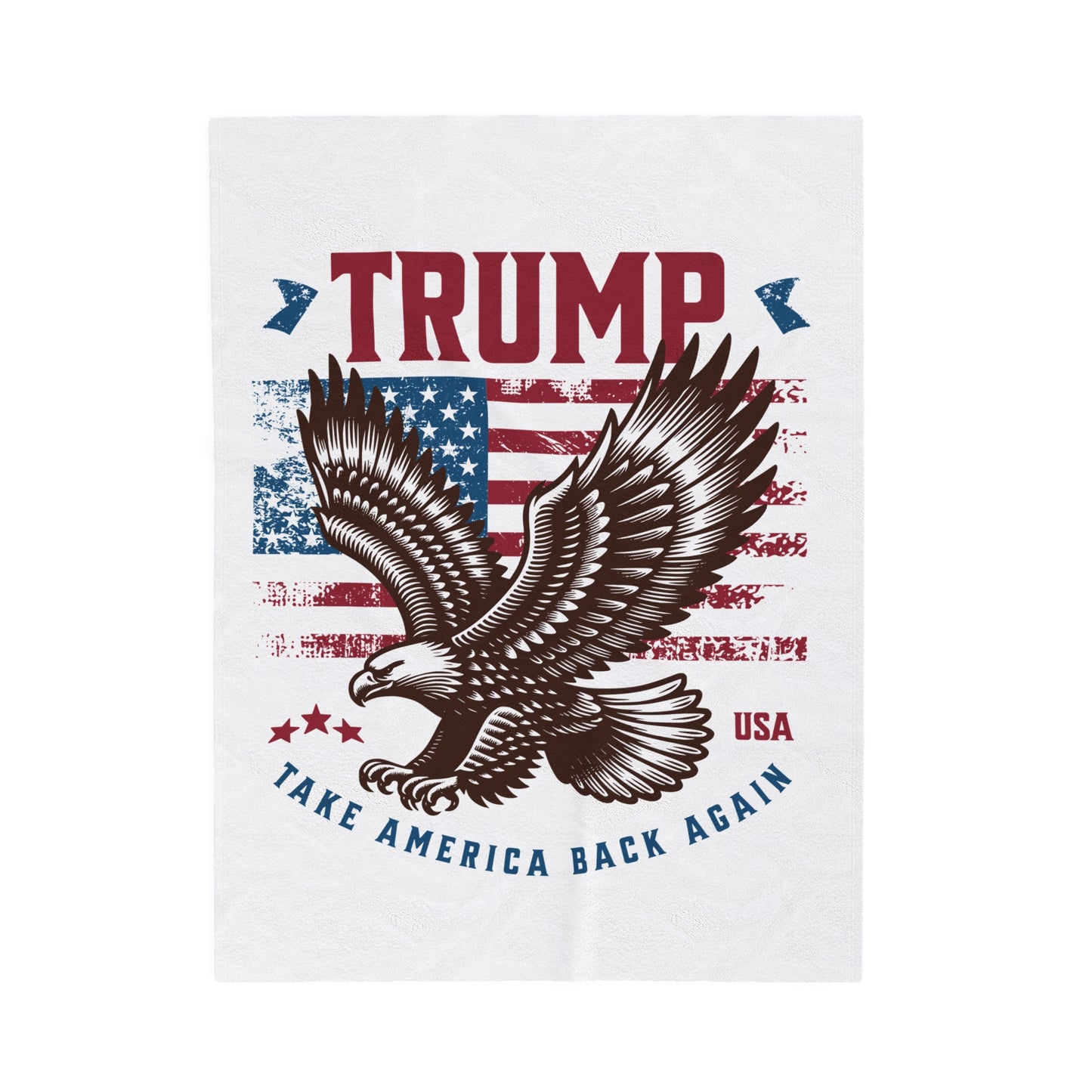 Trump Eagle Velveteen Plush Blanket