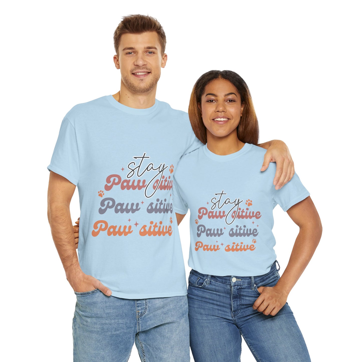 Stay Paw Sitive Unisex Heavy Cotton Tee