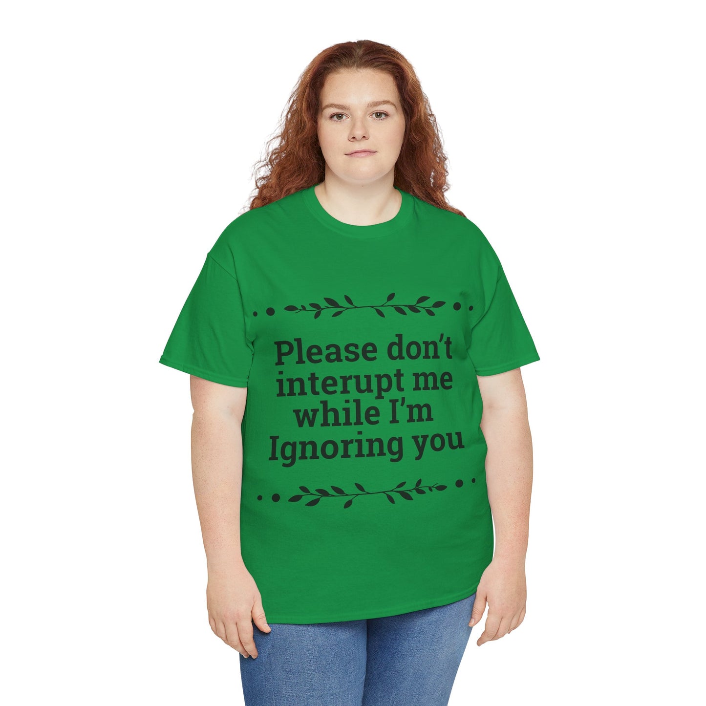 Please Don't Interrupt Me Unisex Heavy Cotton Tee