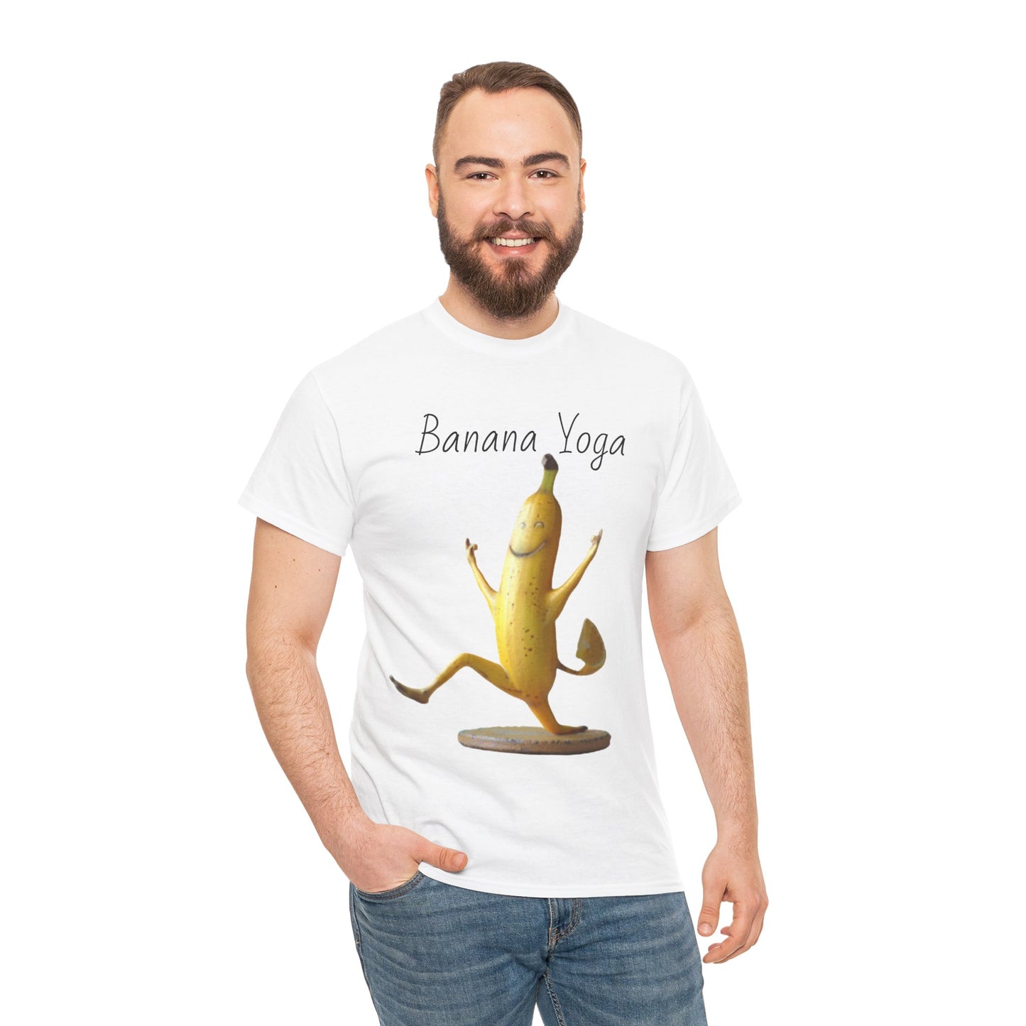 Banana Yoga2 Unisex Heavy Cotton Tee