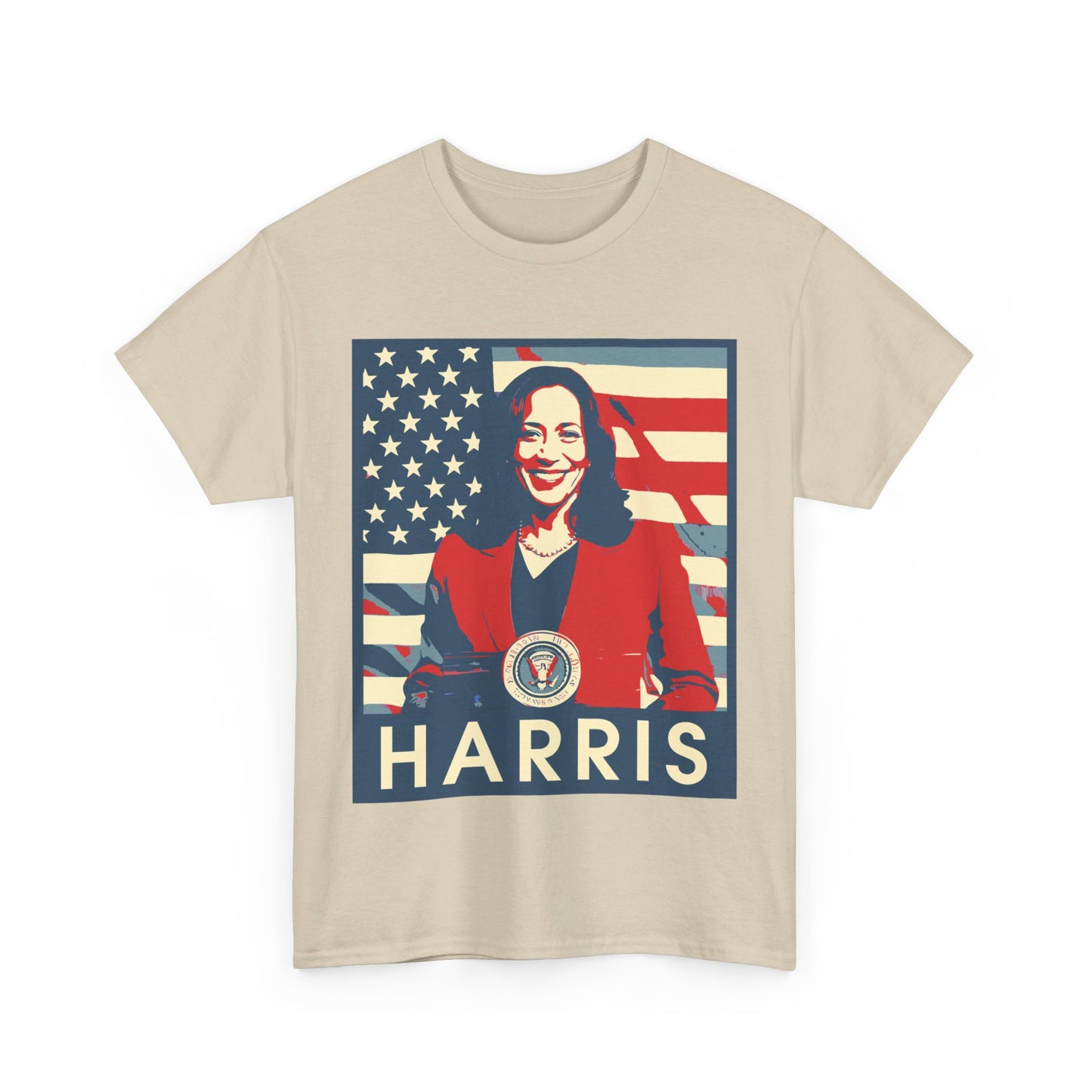 Kamala Harris American Flag Unisex Heavy Cotton Tee