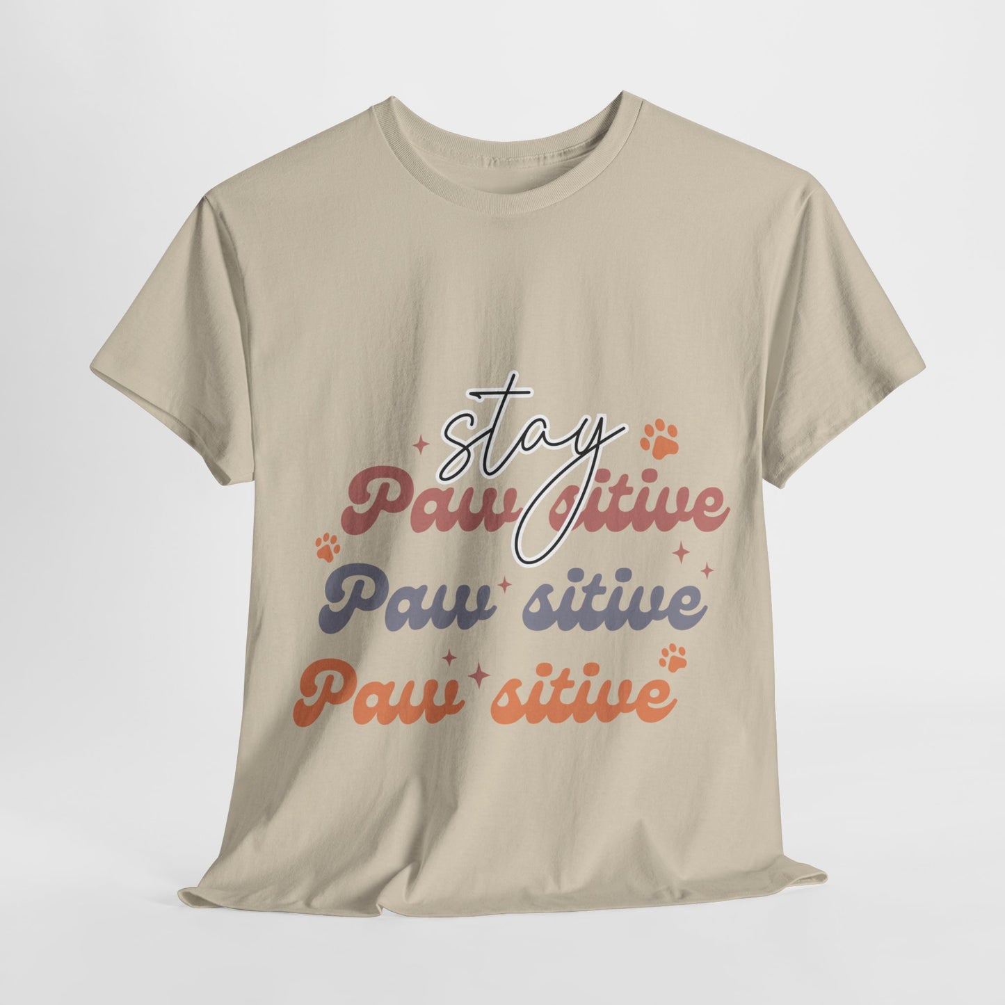 Stay Paw Sitive Unisex Heavy Cotton Tee