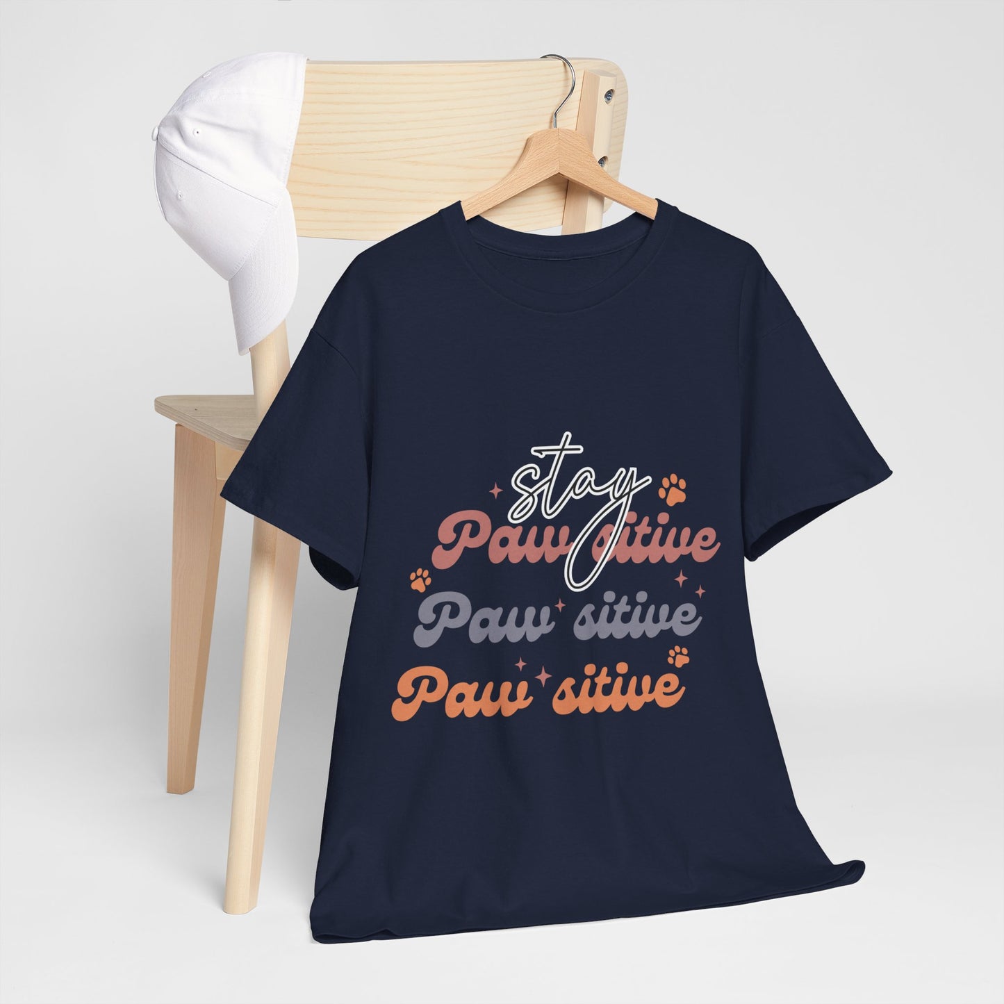 Stay Paw Sitive Unisex Heavy Cotton Tee