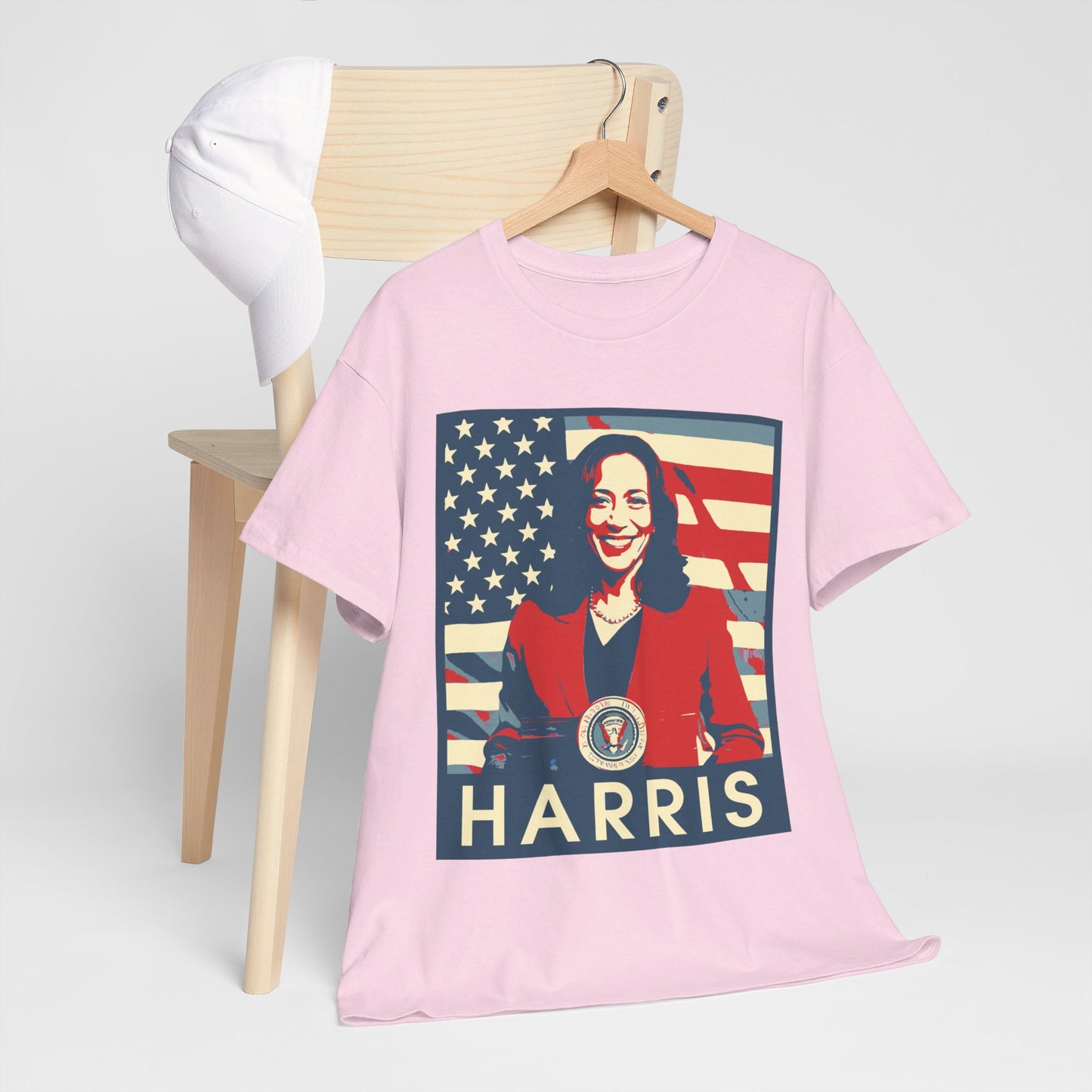 Kamala Harris American Flag Unisex Heavy Cotton Tee