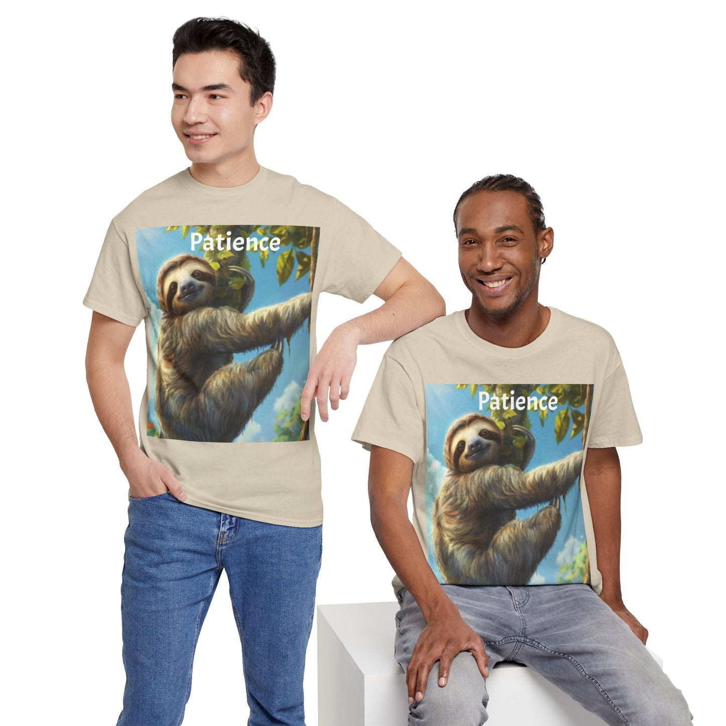 Sloth Patience Unisex Heavy Cotton Tee