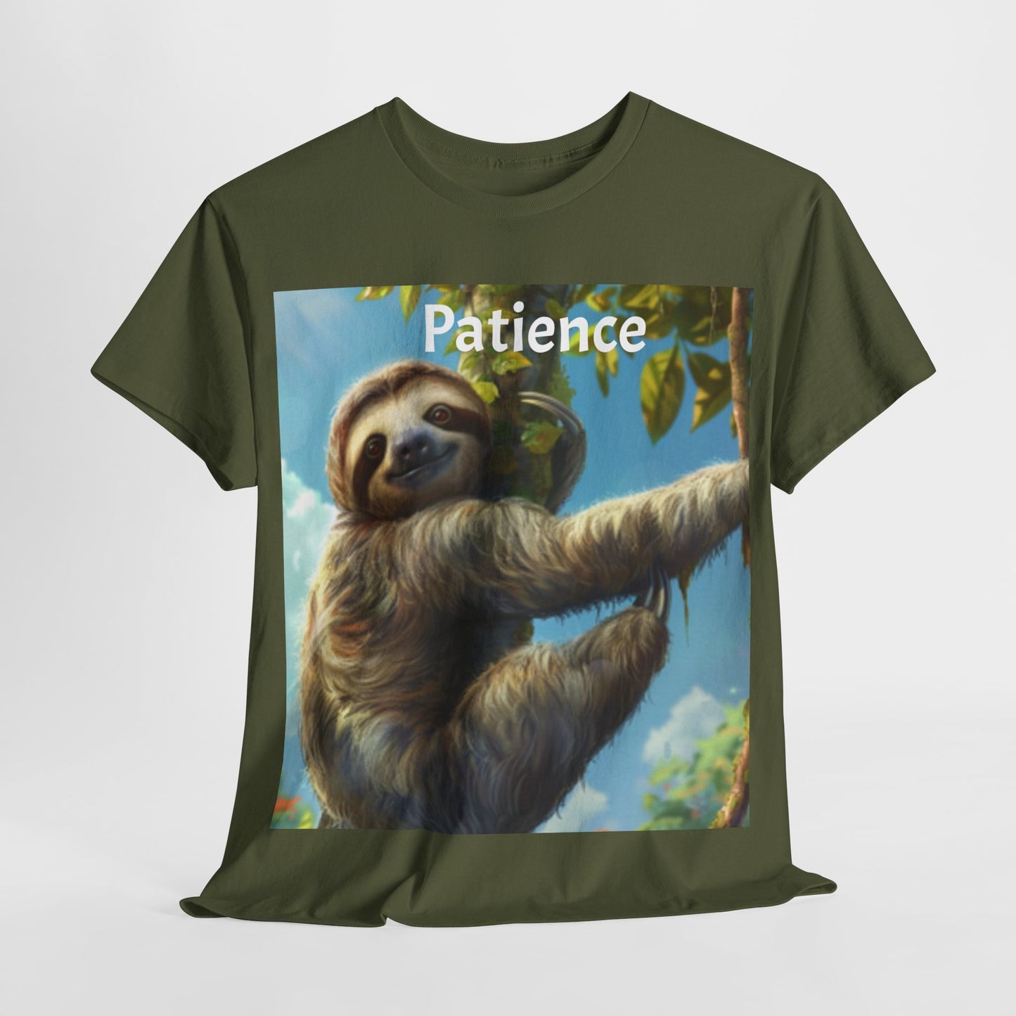 Sloth Patience Unisex Heavy Cotton Tee