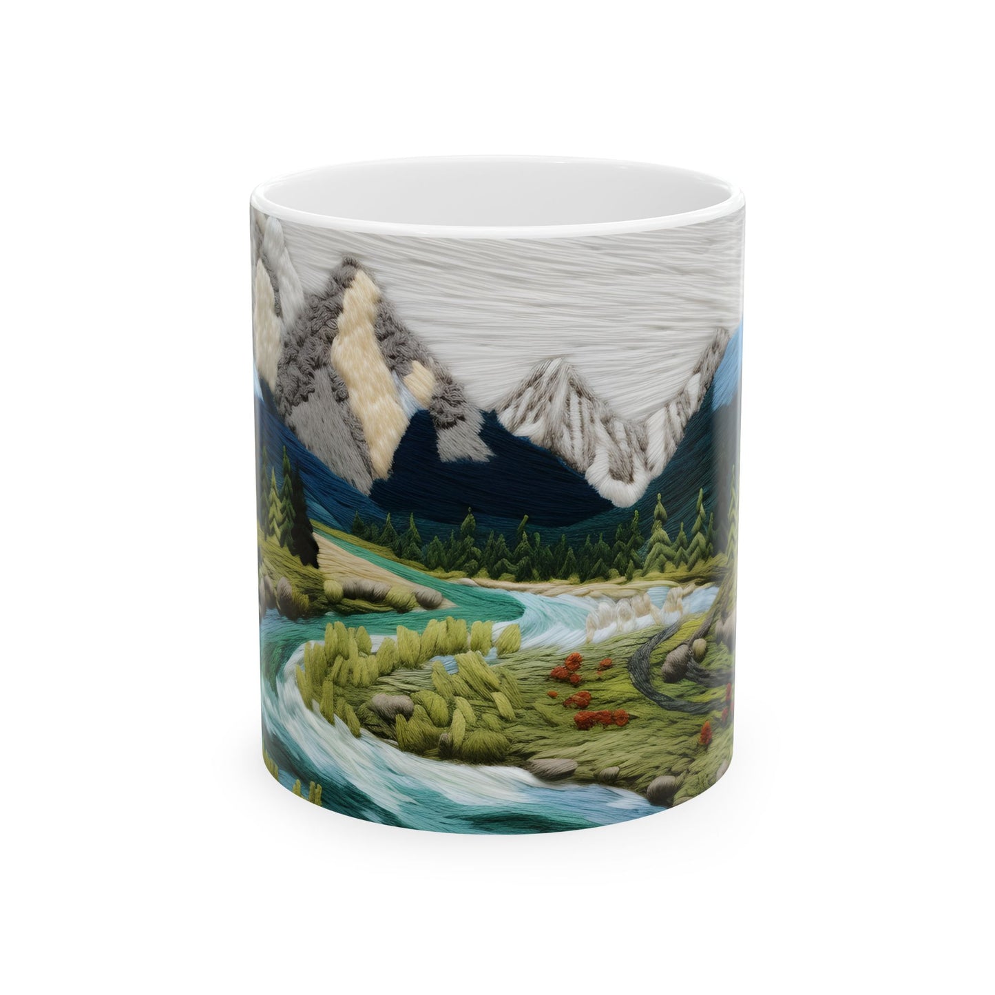 Mountain Stream Ceramic Mug, (11oz, 15oz)