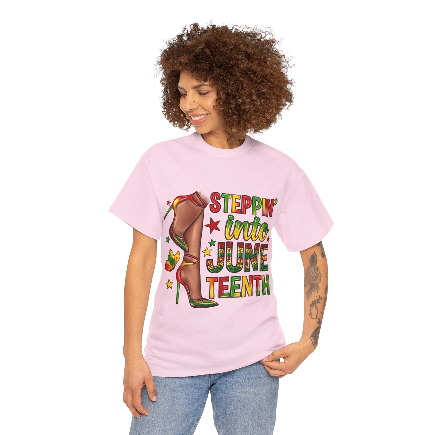 Stepping Into Juneteenth Unisex Heavy Cotton Tee