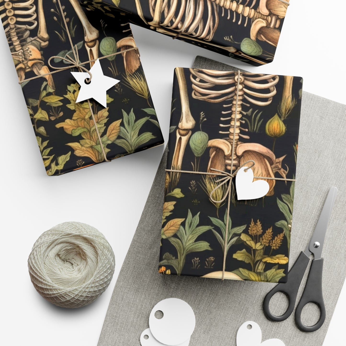 Skeltons in Grass Gift Wrap Papers