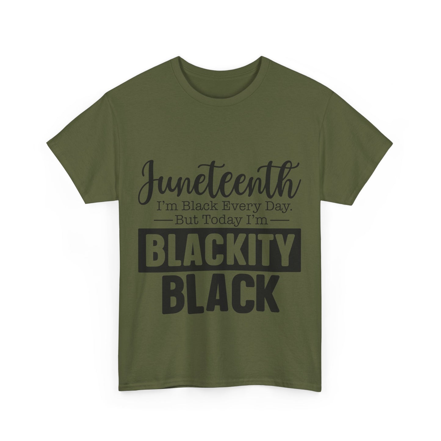 Juneteenth Black Everyday Unisex Heavy Cotton Tee