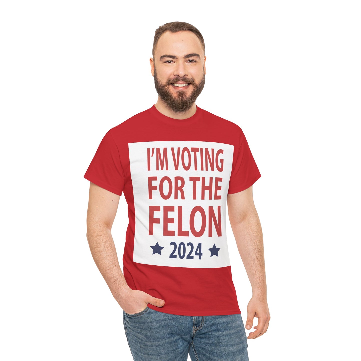 Voting For A Felon Unisex Heavy Cotton Tee