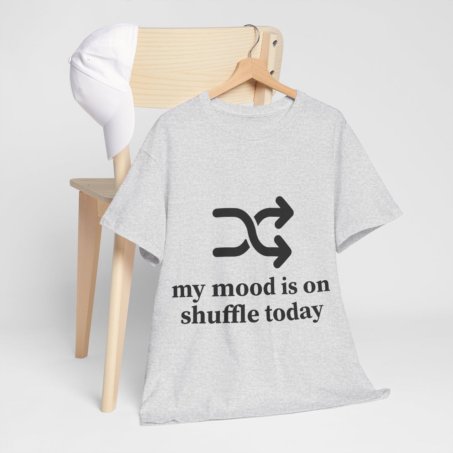 My Mood Is On Shuffle Today Unisex Heavy Cotton Tee