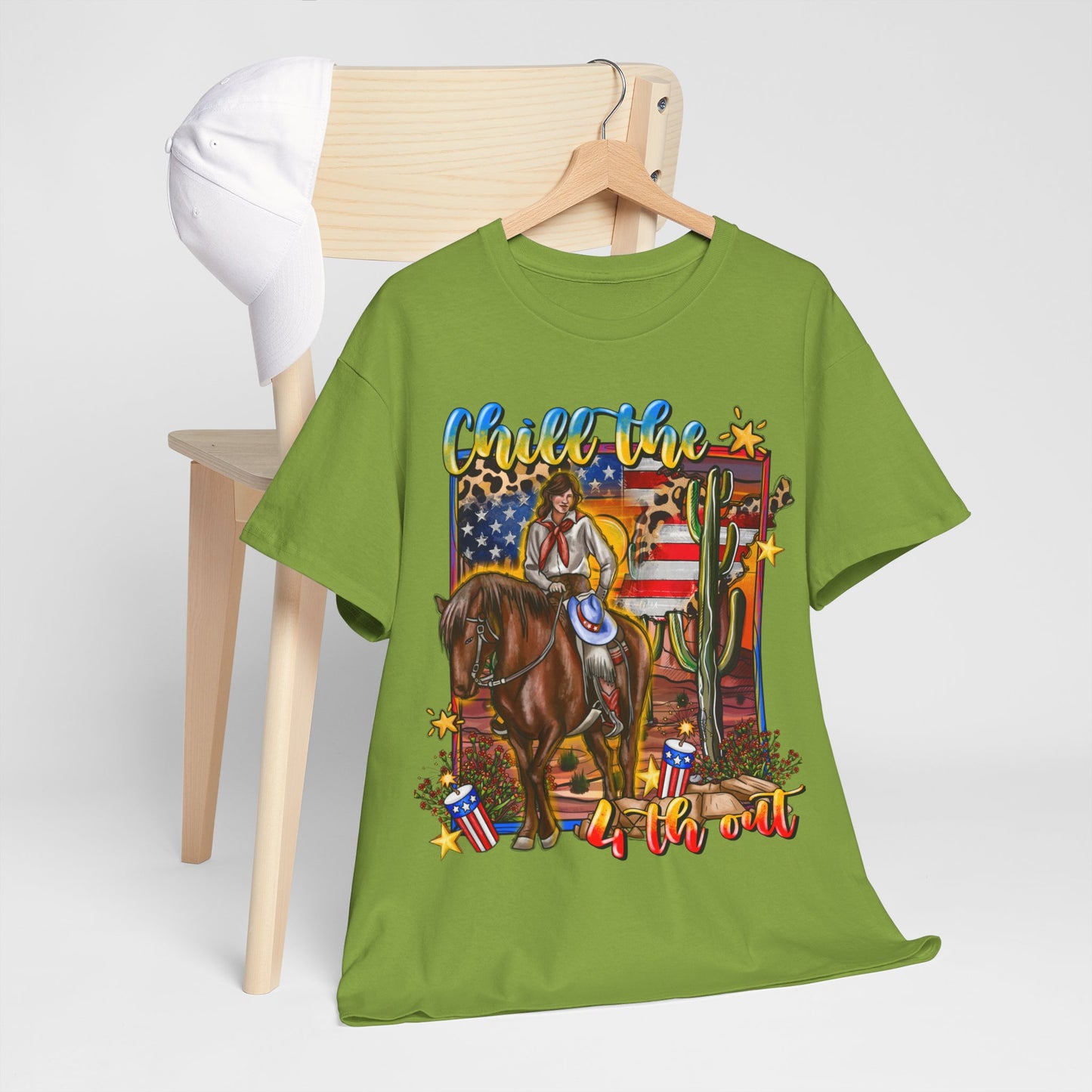 Cowgirl 4th of July Unisex Heavy Cotton Tee