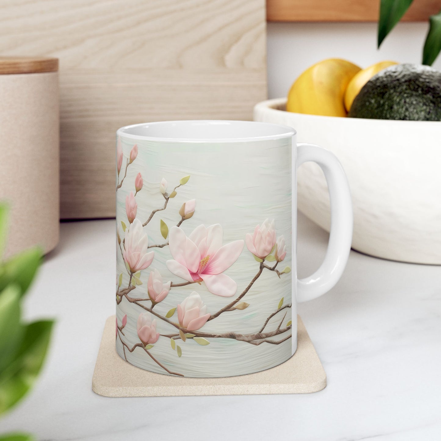 Spring Flowers Ceramic Mug, (11oz, 15oz)