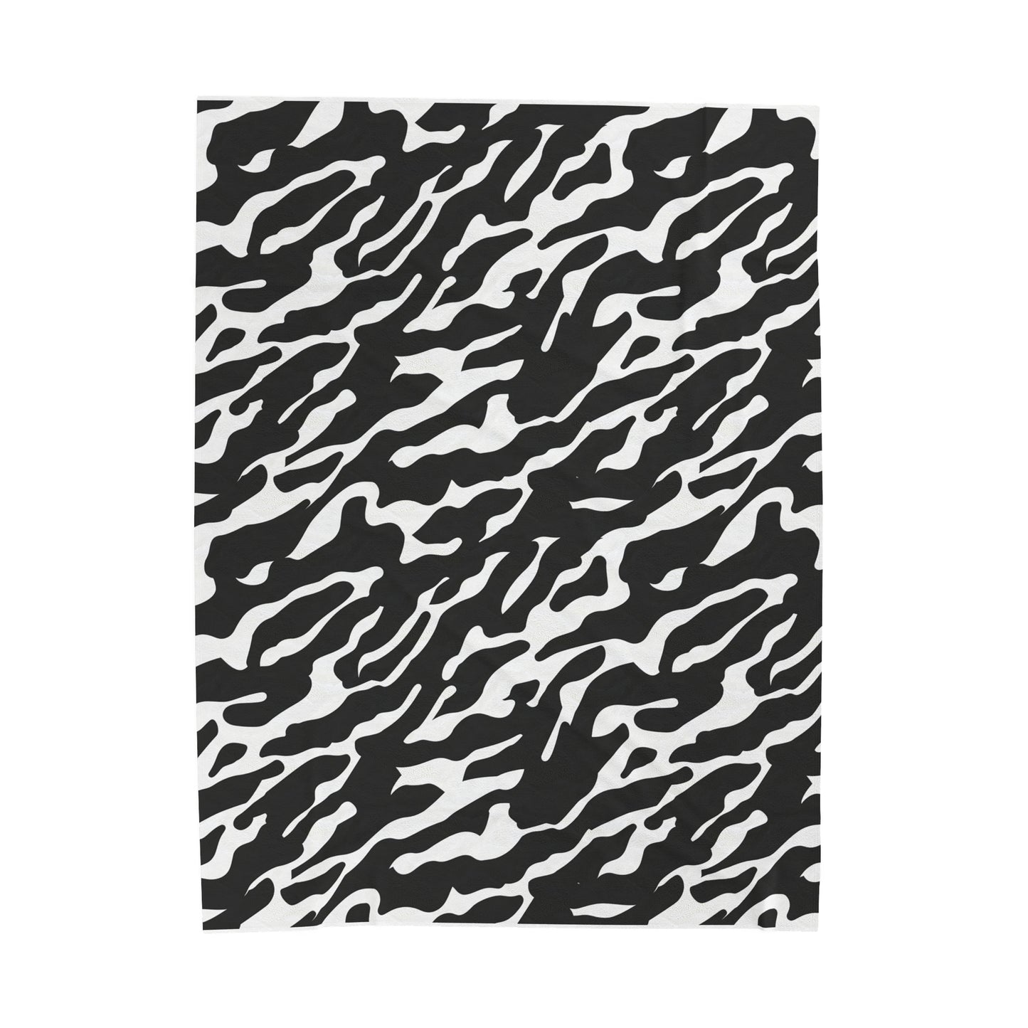 Black and White Animal Print Velveteen Plush Blanket, Ultra-Soft, Customizable, and Cozy for Home or Gifts