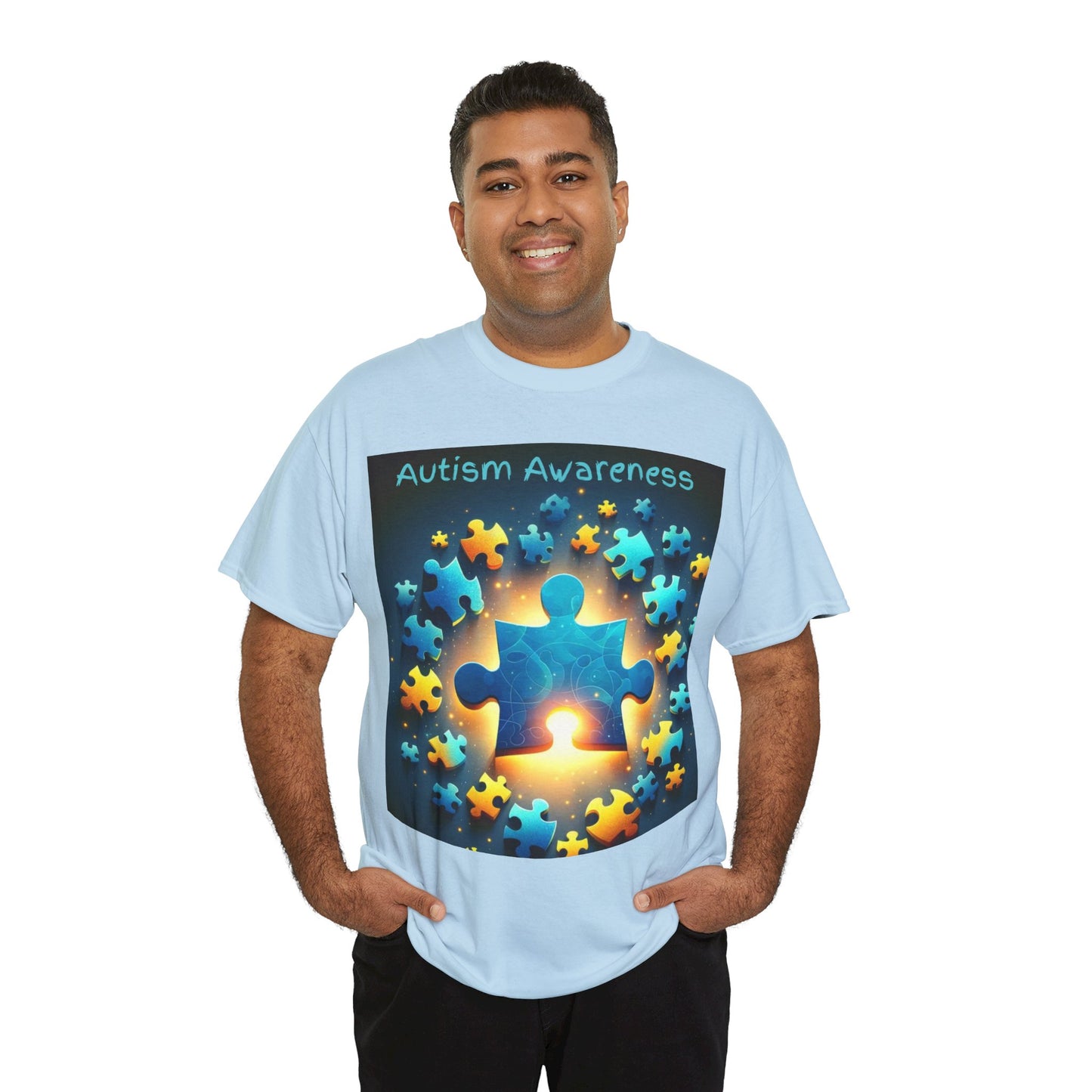 Autism Glow Unisex Heavy Cotton Tee