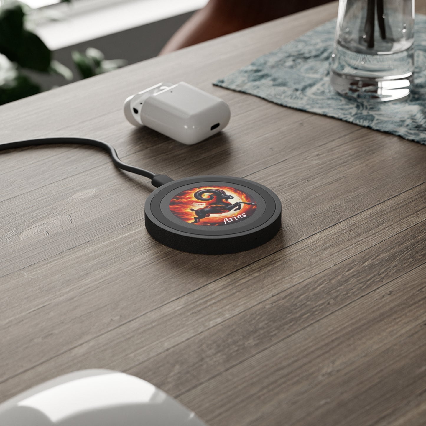 Aries Zodiac Sign Quake Wireless Charging Pad