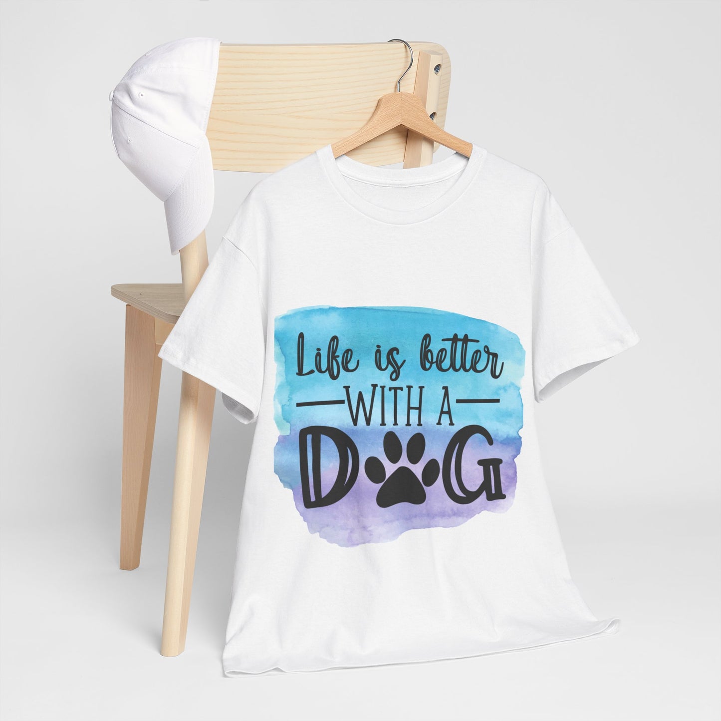 Life Is Better With A Dog Unisex Heavy Cotton Tee