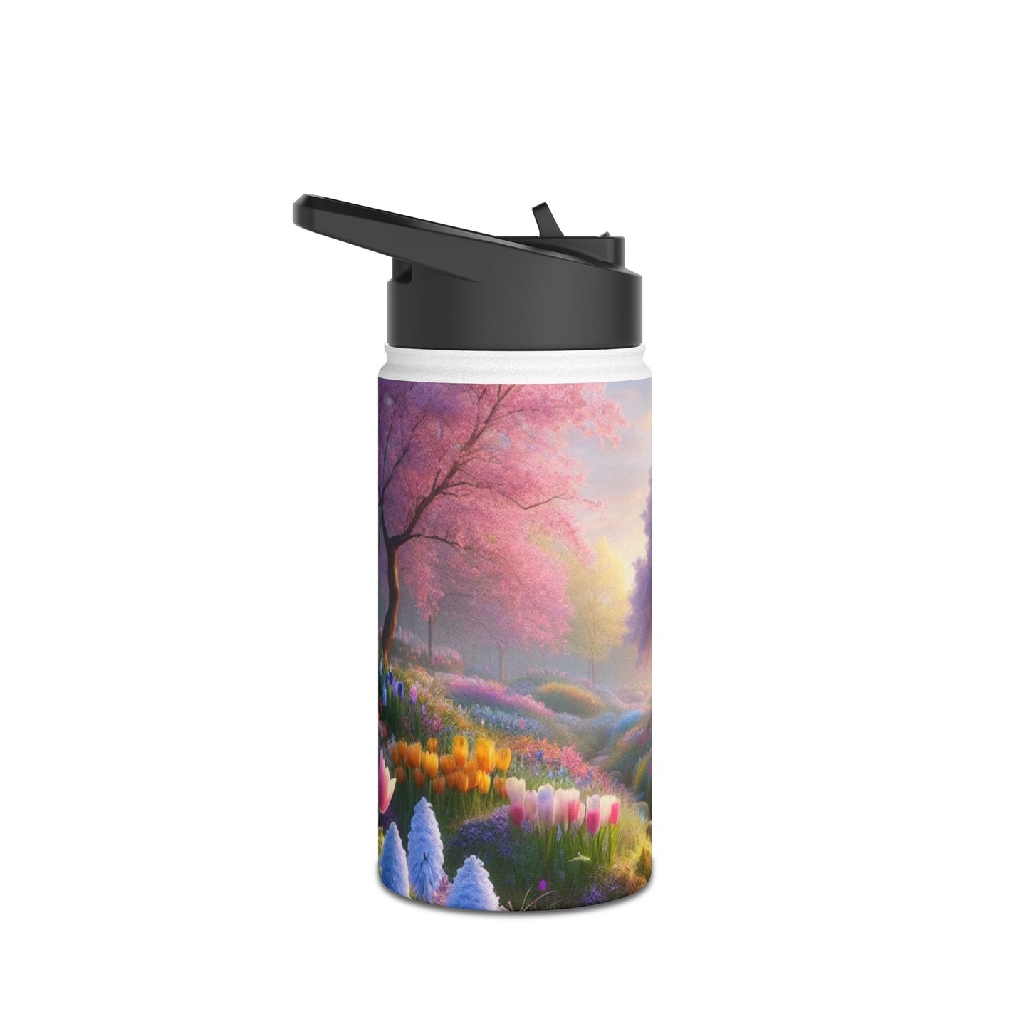 Floral Landscape Stainless Steel Water Bottle - Perfect for Nature Lovers