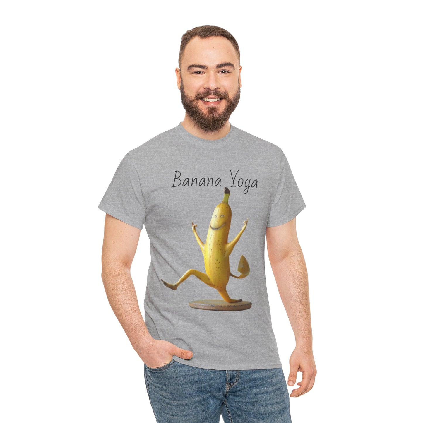 Banana Yoga2 Unisex Heavy Cotton Tee