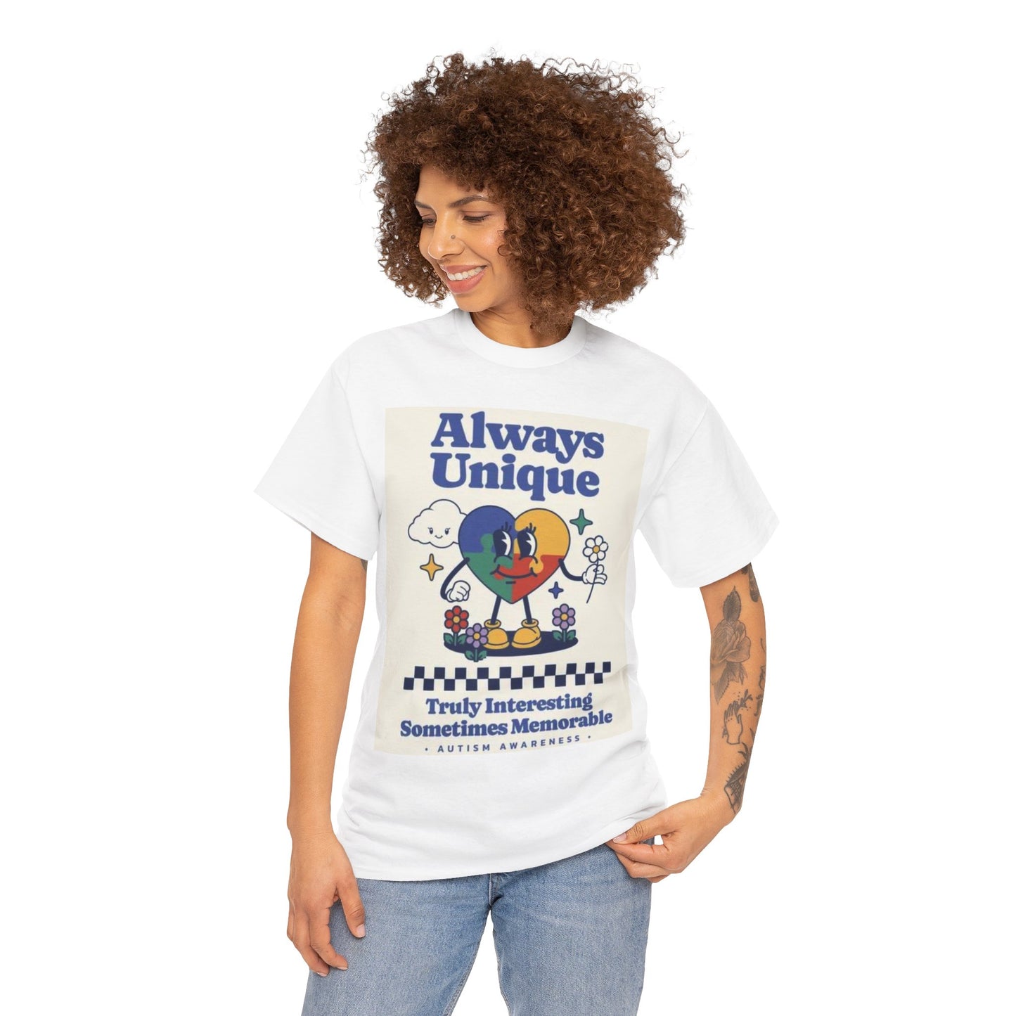 Always Unique Autism Awareness Unisex Heavy Cotton Tee