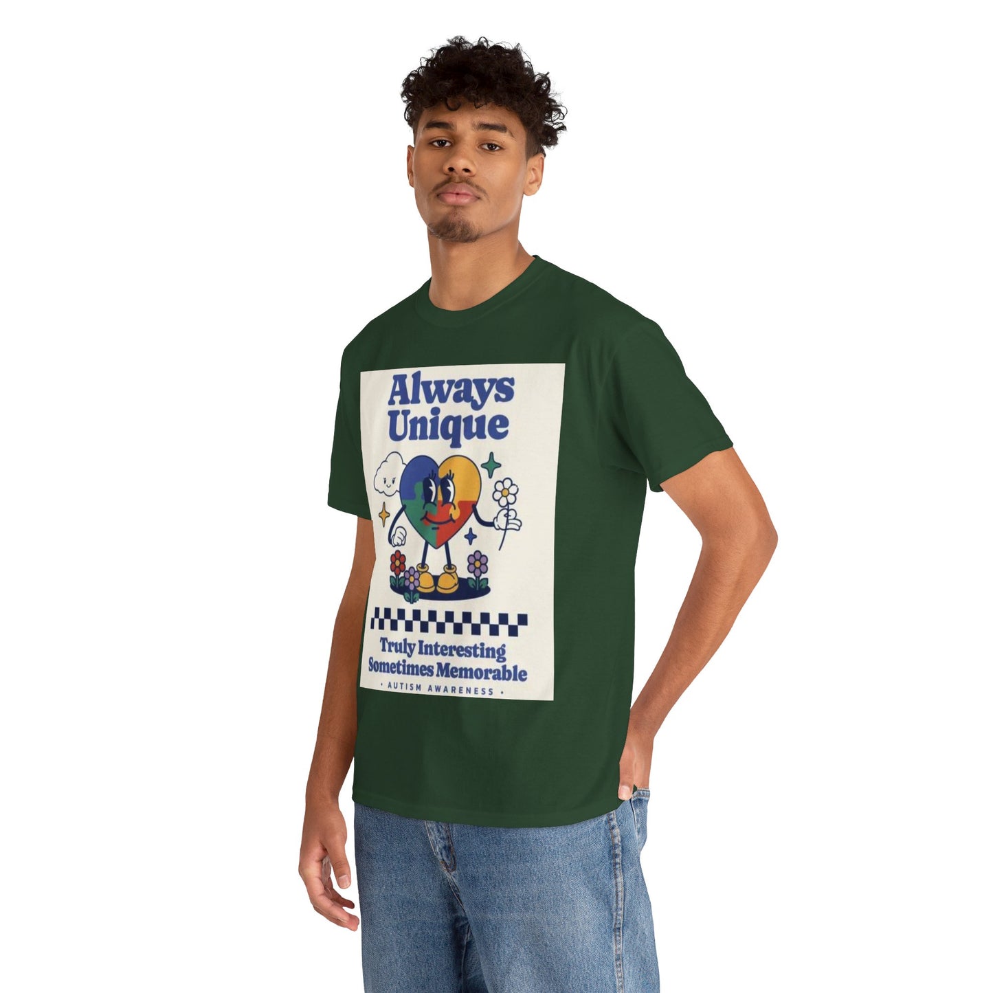 Always Unique Autism Awareness Unisex Heavy Cotton Tee