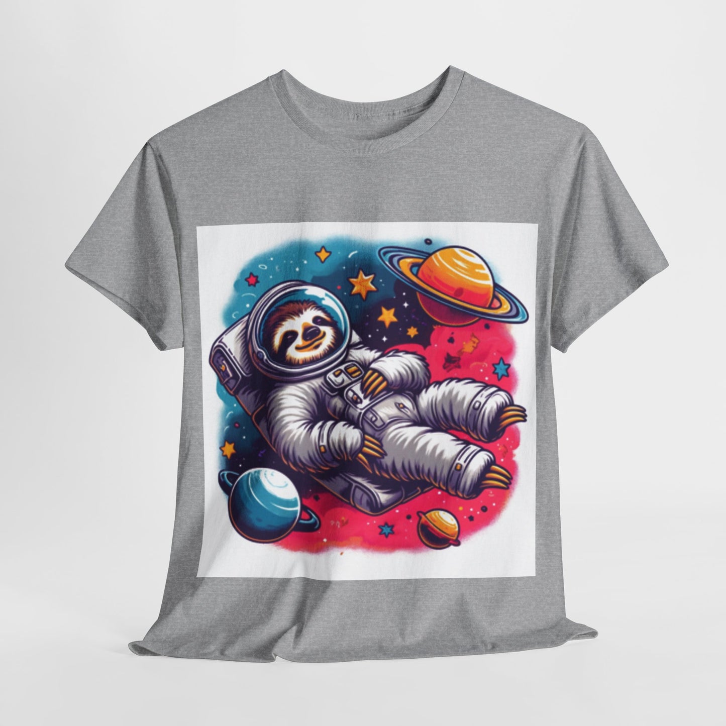 Sloth In Space Unisex Heavy Cotton Tee