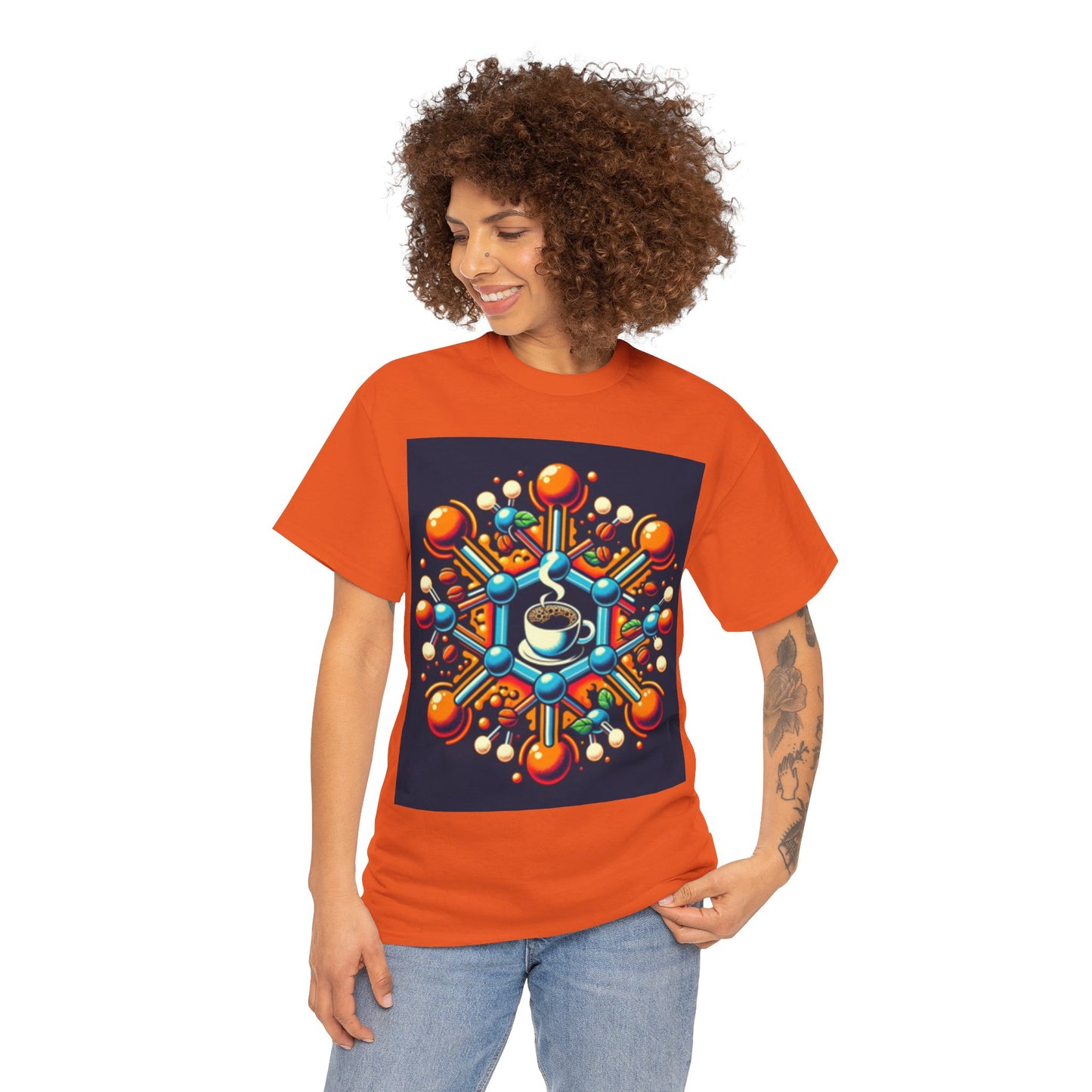 Color Bomb Coffee Cup Unisex Heavy Cotton Tee