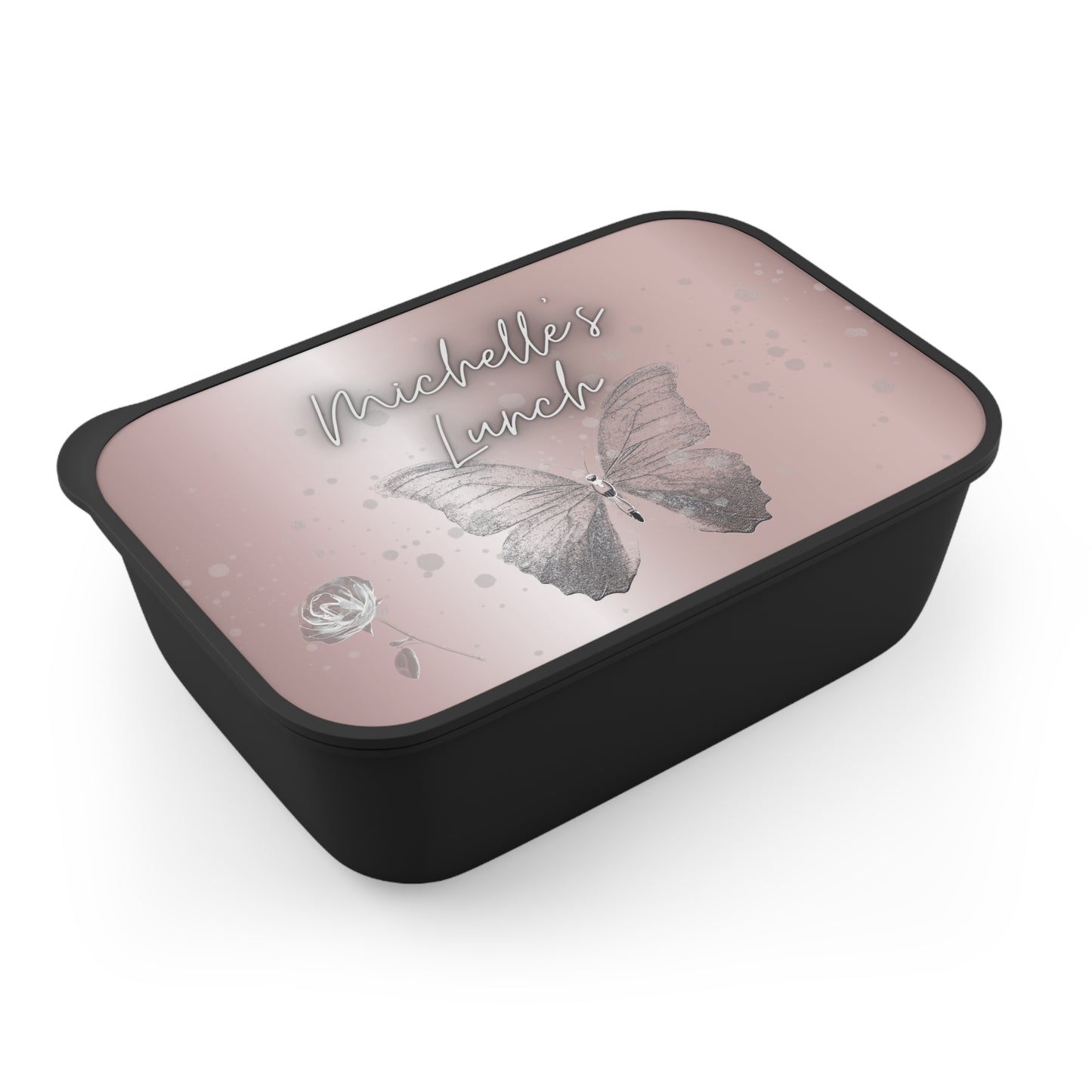 Customizable Female PLA Bento Box with Band and Utensils