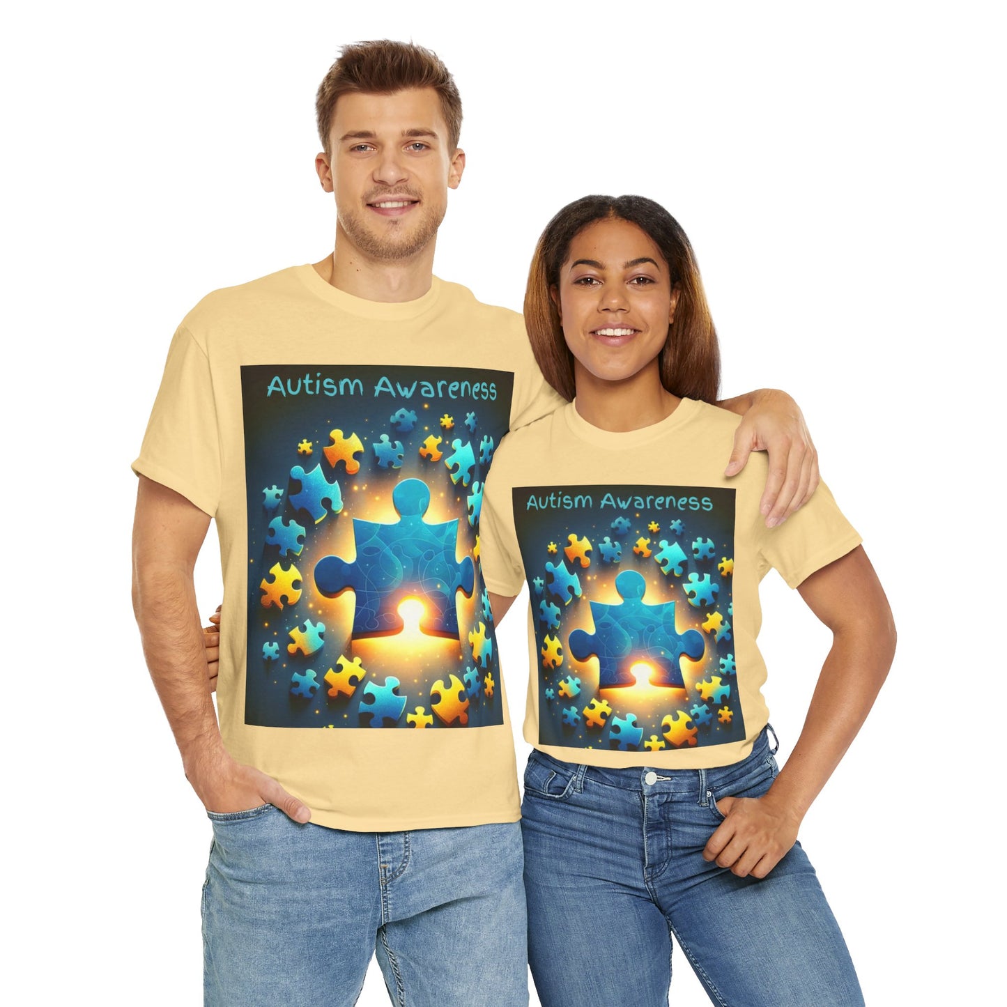 Autism Glow Unisex Heavy Cotton Tee