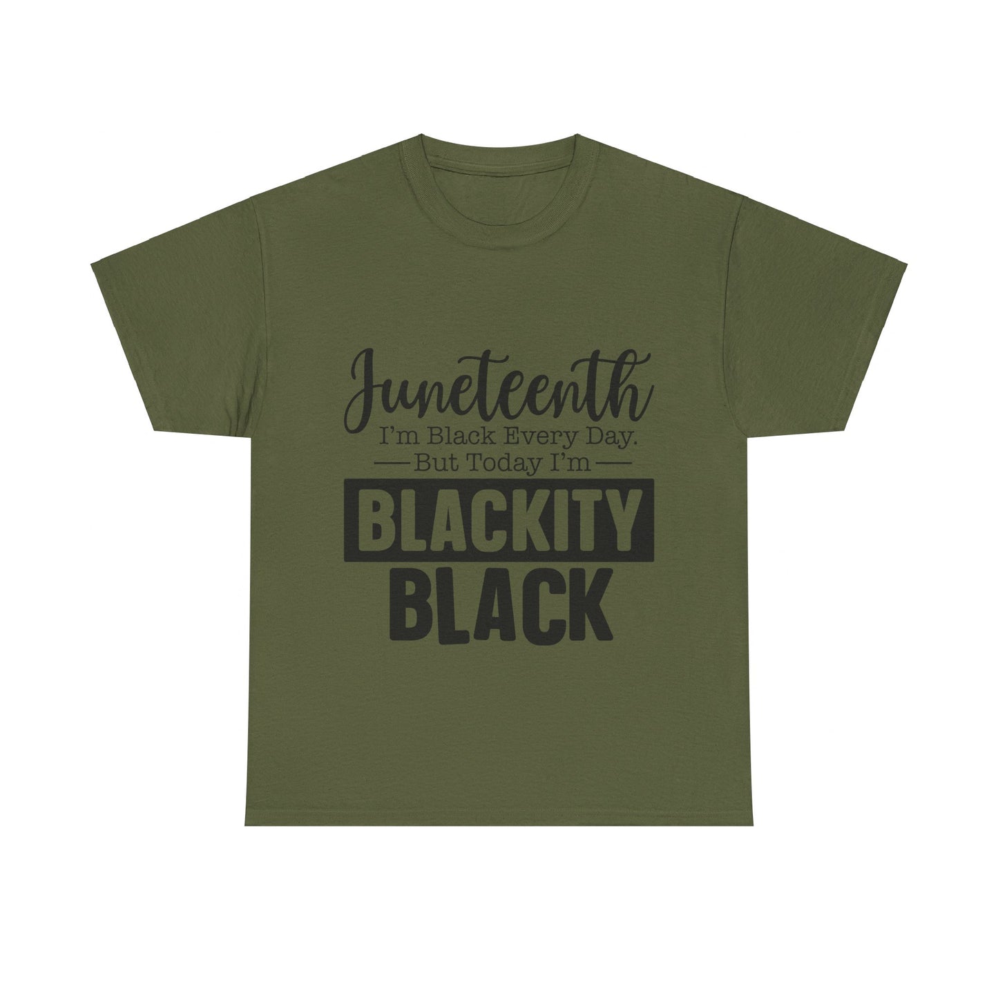 Juneteenth Black Everyday Unisex Heavy Cotton Tee