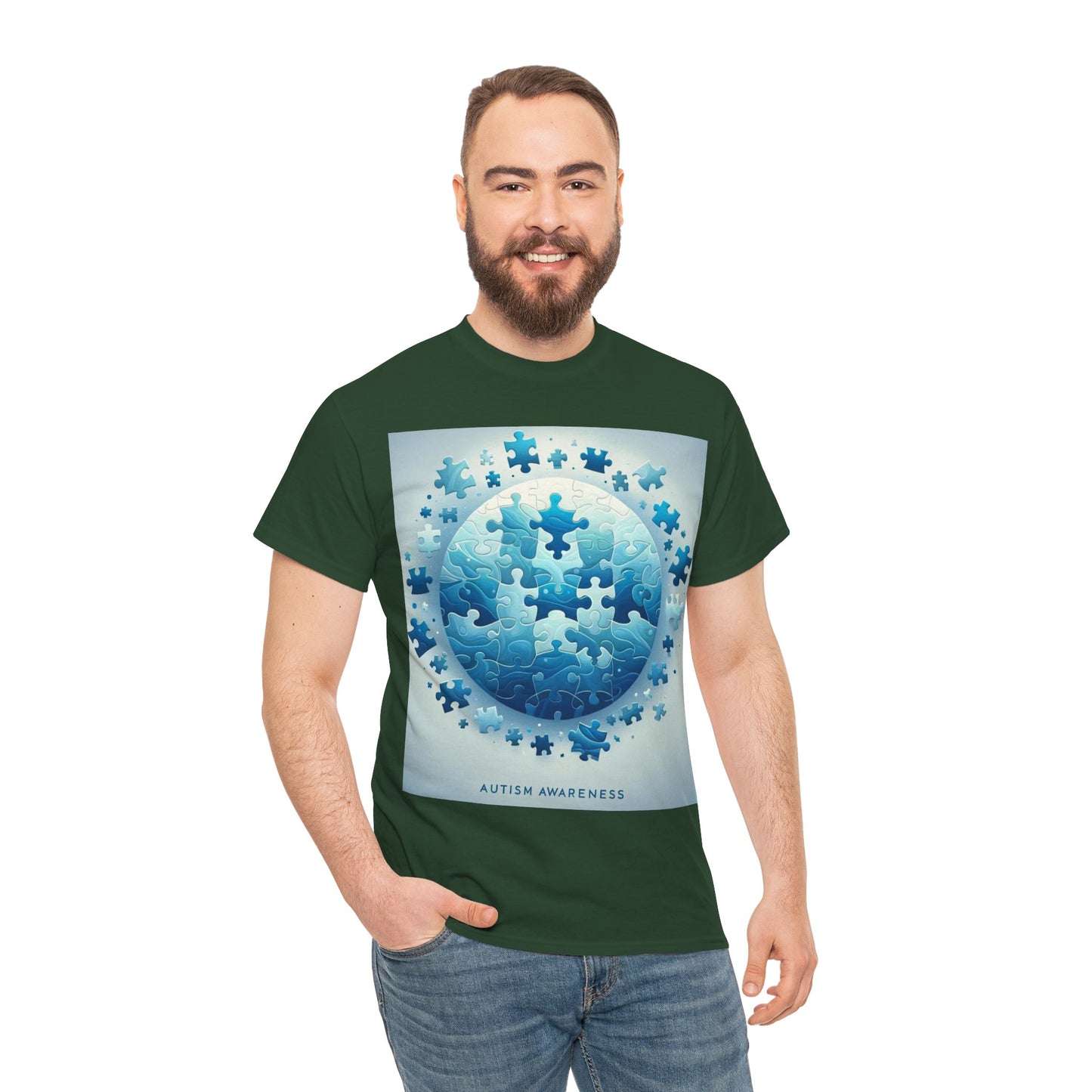 Autism Globe Unisex Heavy Cotton Tee