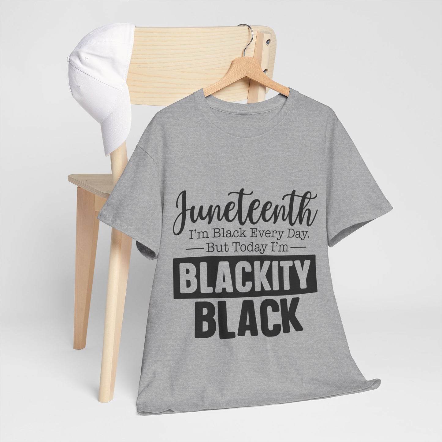 Juneteenth Black Everyday Unisex Heavy Cotton Tee