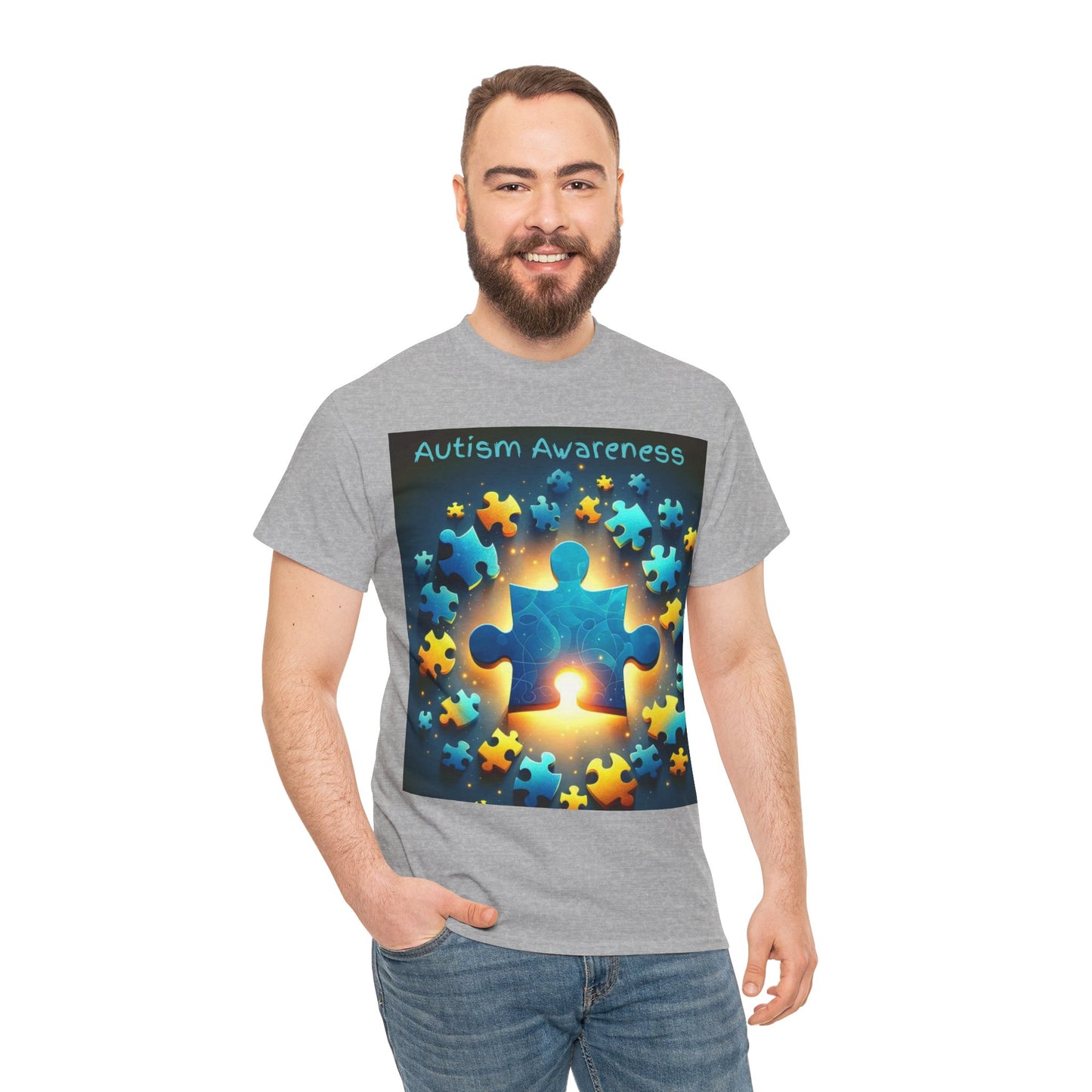 Autism Glow Unisex Heavy Cotton Tee