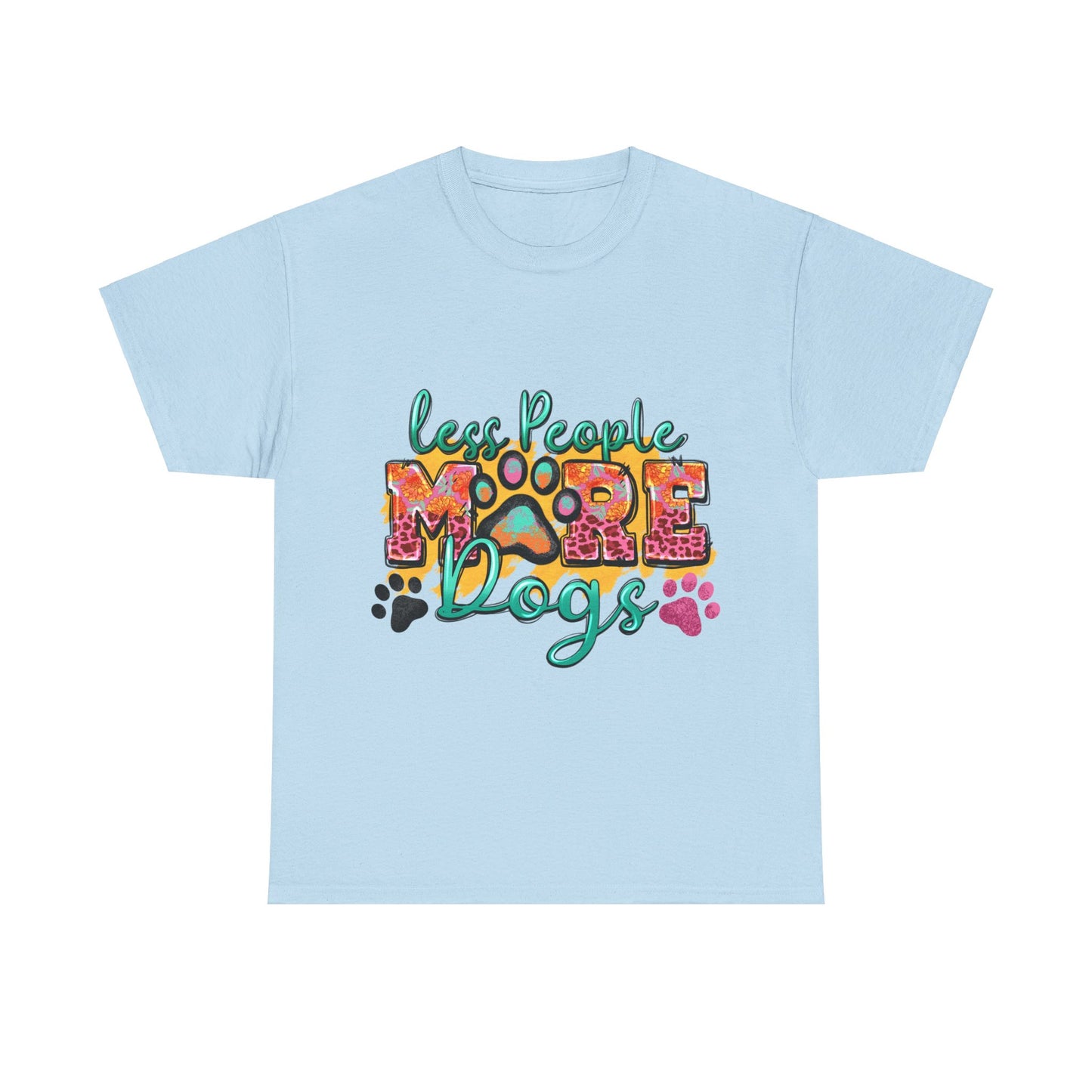 Less People More Dogs Unisex Heavy Cotton Tee