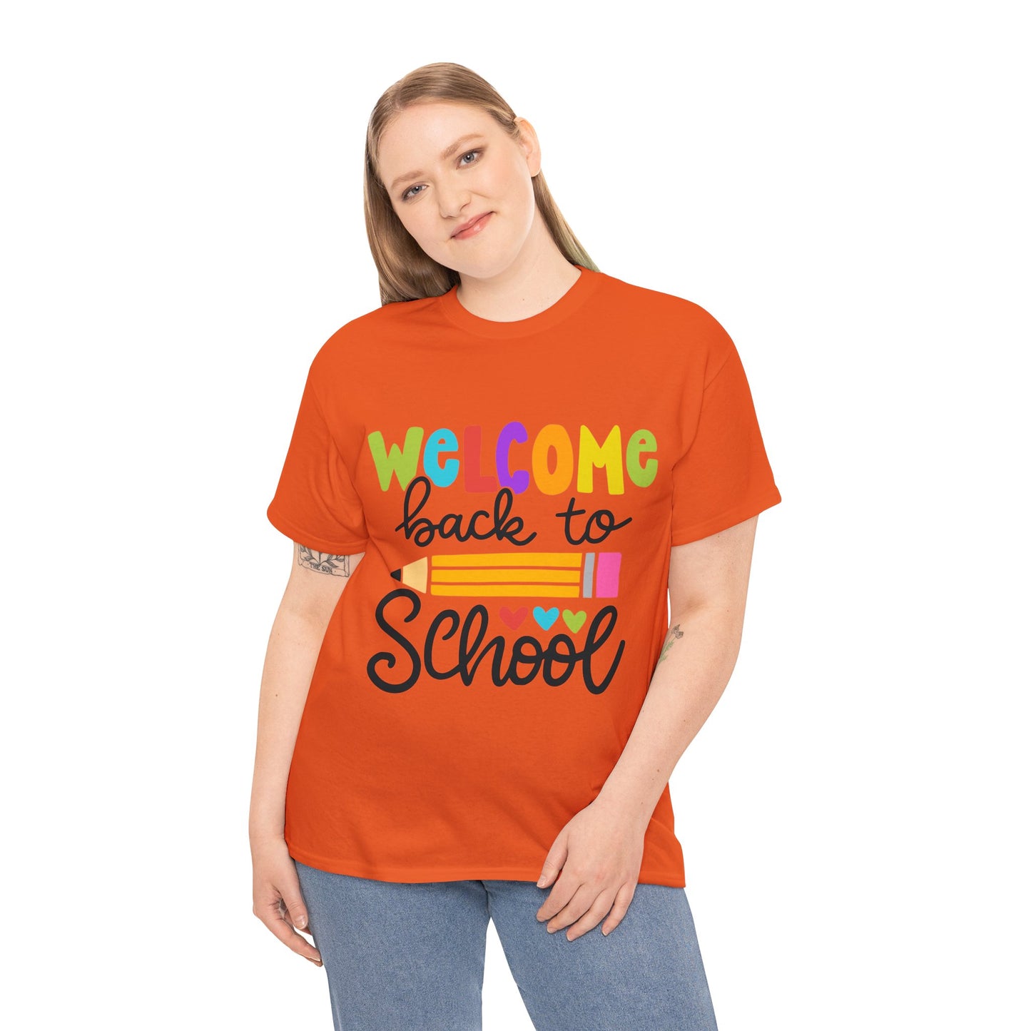 Welcome Back To School Unisex Heavy Cotton Tee